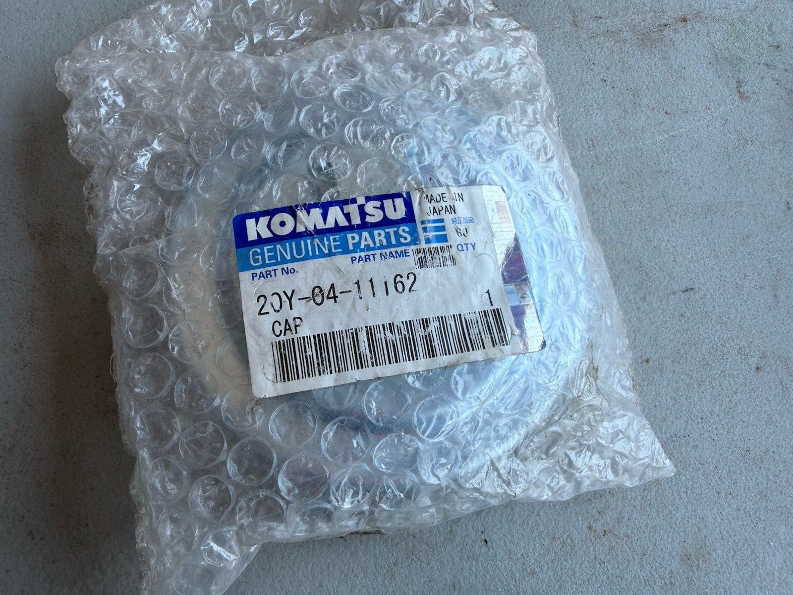 Komatsu Genuine Parts Cap, Fuel Tank. – 20Y-04-11162