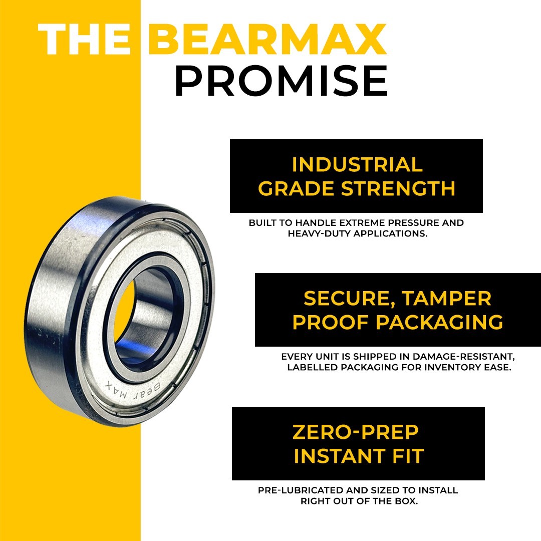 100 pcs BearMAX 626-2RS E 6x19x6mm Rubber Seal Deep Groove Ball Bearings 6262RS
