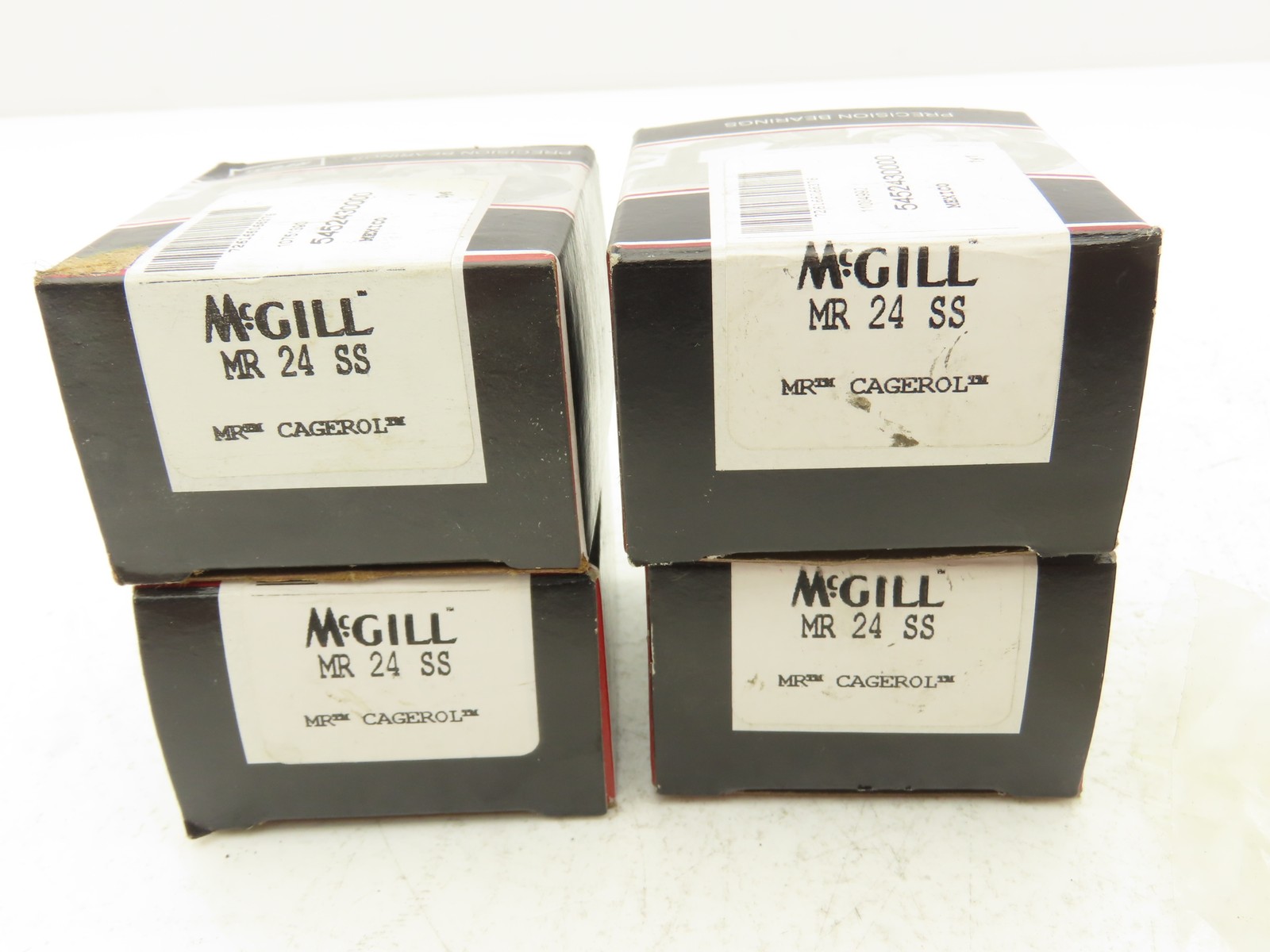 McGill MR 24 SS Needle Roller Bearing 1.50″ Bore x 2″ OD x 1.25″ Width Lot of 4