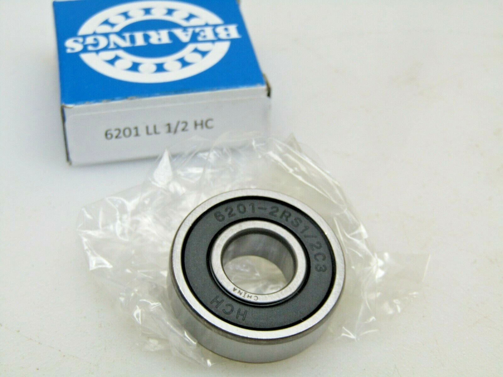 HCH 6201-2RS-1/2 C3 6201-1/2-2RS 1/2″ Bore X 32mm X 10mm Sealed Bearing