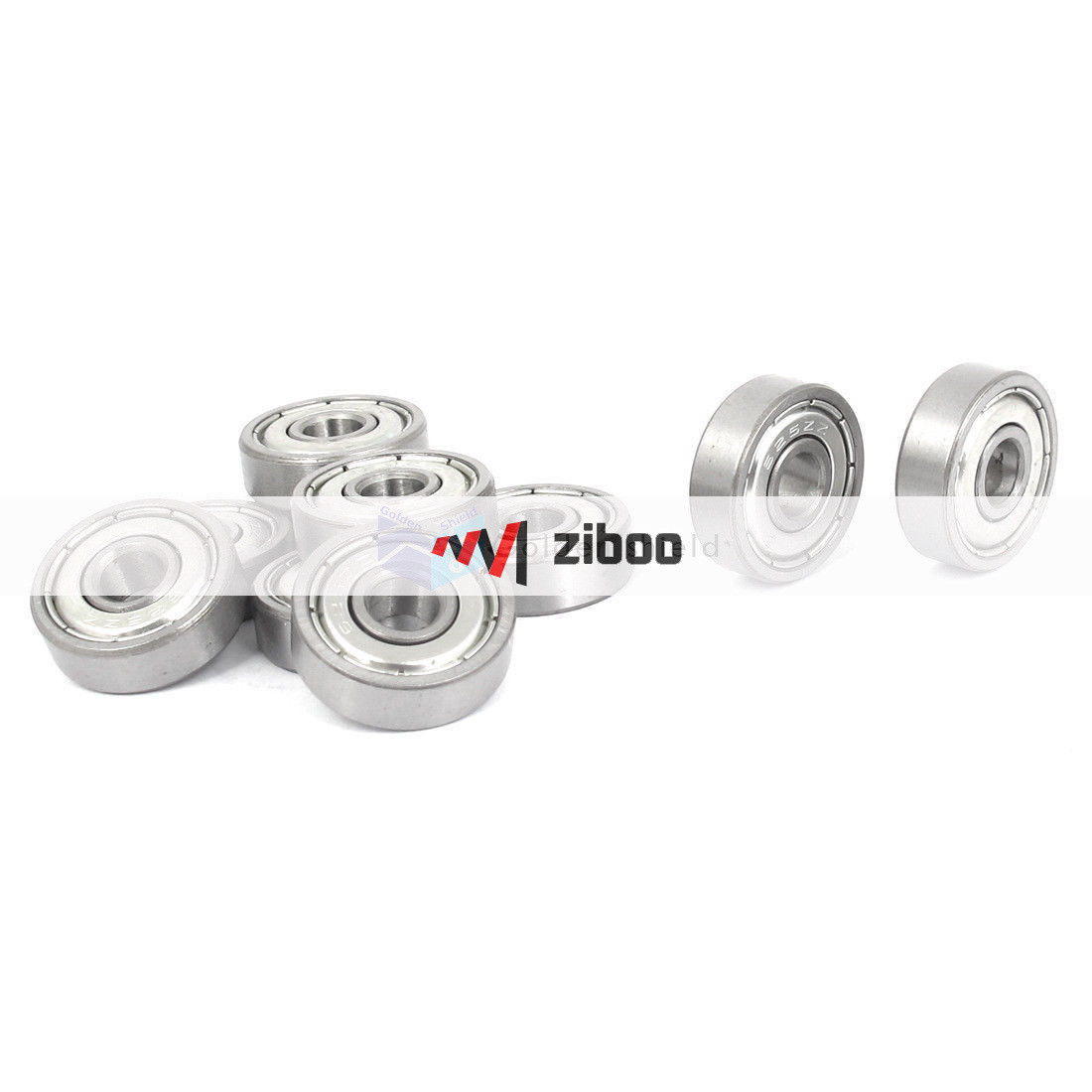 10 Pieces 625ZZ Skateboard Radial Ball Bearings 16mm x 5mm x 5mm Silver Tone