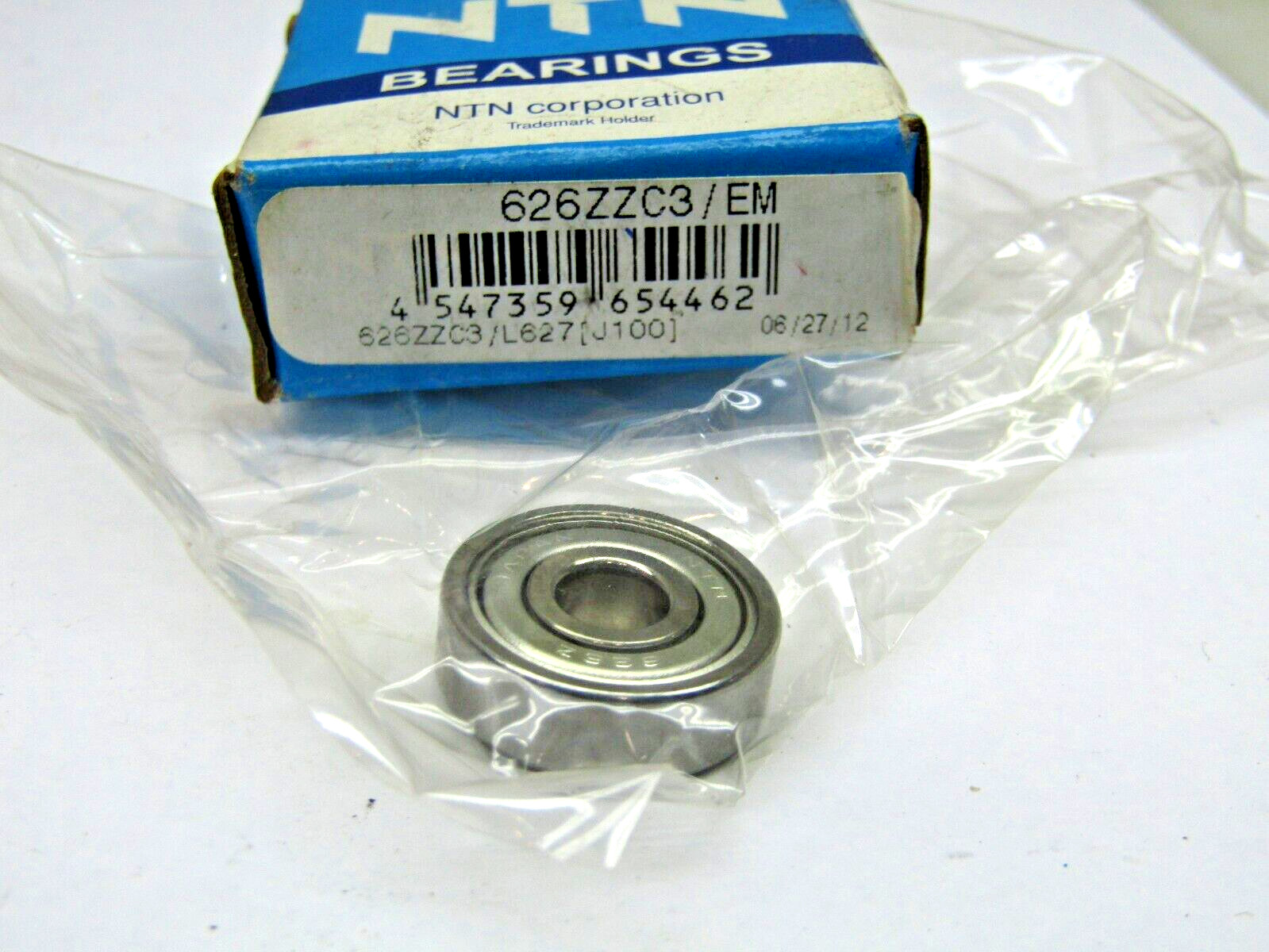 NTN 626ZZ 6mm X 19mm X 6mm Metal Shielded Bearing