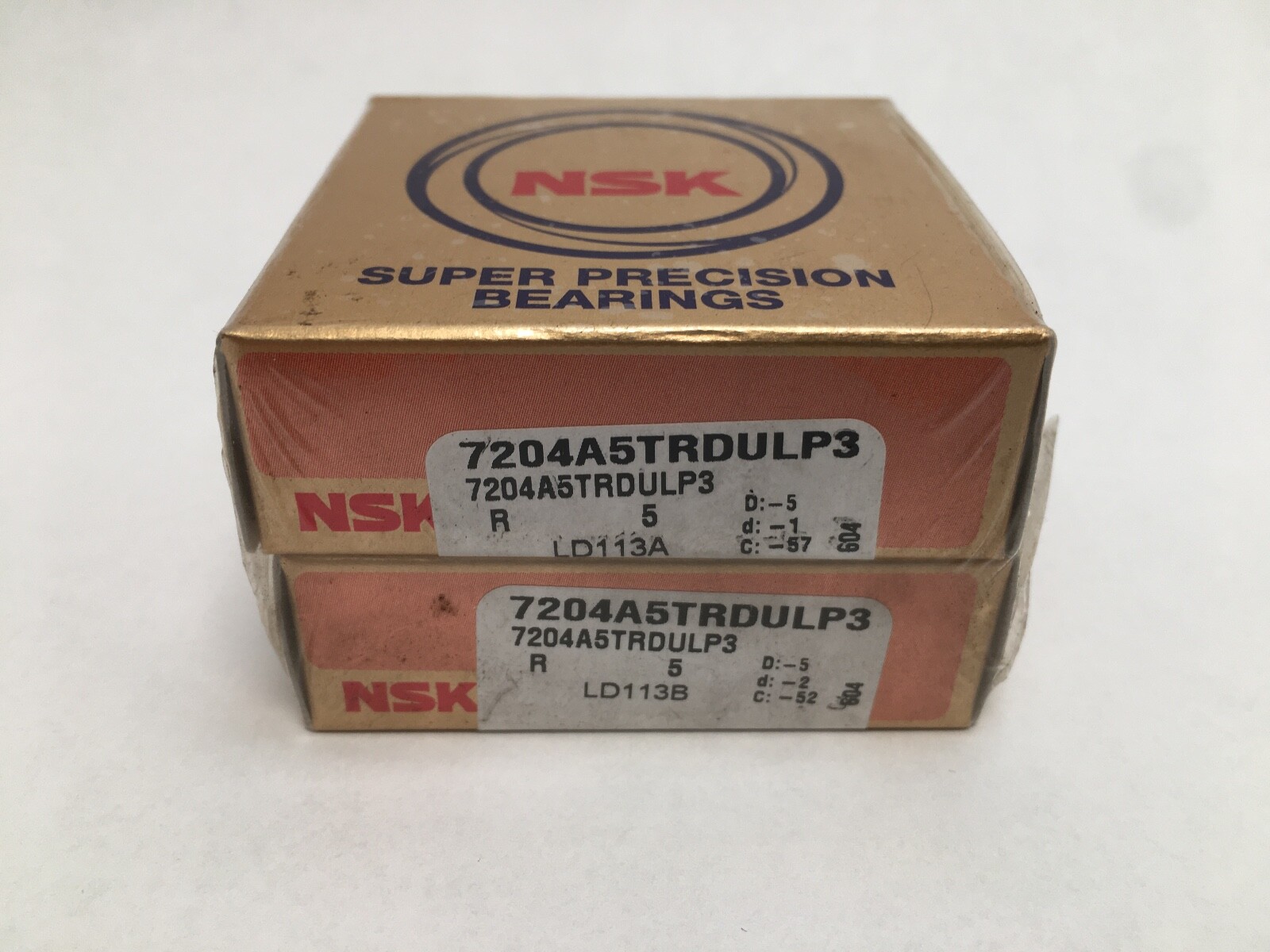 NSK 7204A5TRDULP3 Angular Bearing 20x47x14 mm 7204-A5TR-DUL-P3 ABEC5 England Set