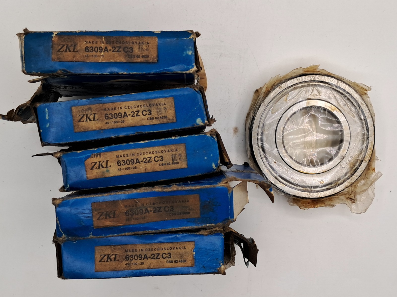 ZKL (5pcs) 6309A-2Z C3 BALL BEARINGS NEW OPEN BOX ,OLD STOCK