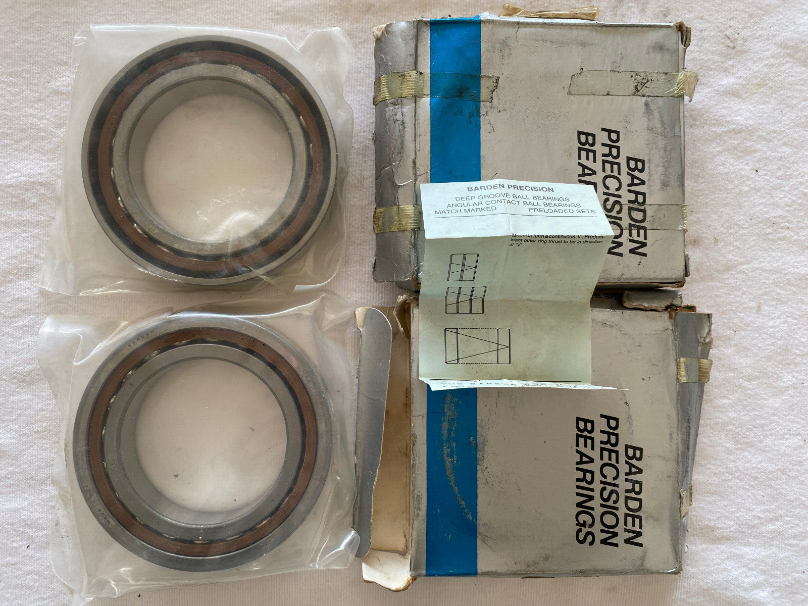 116HX7DBT Barden Matching Set Precision Bearings Angular Contact Ball Bearings