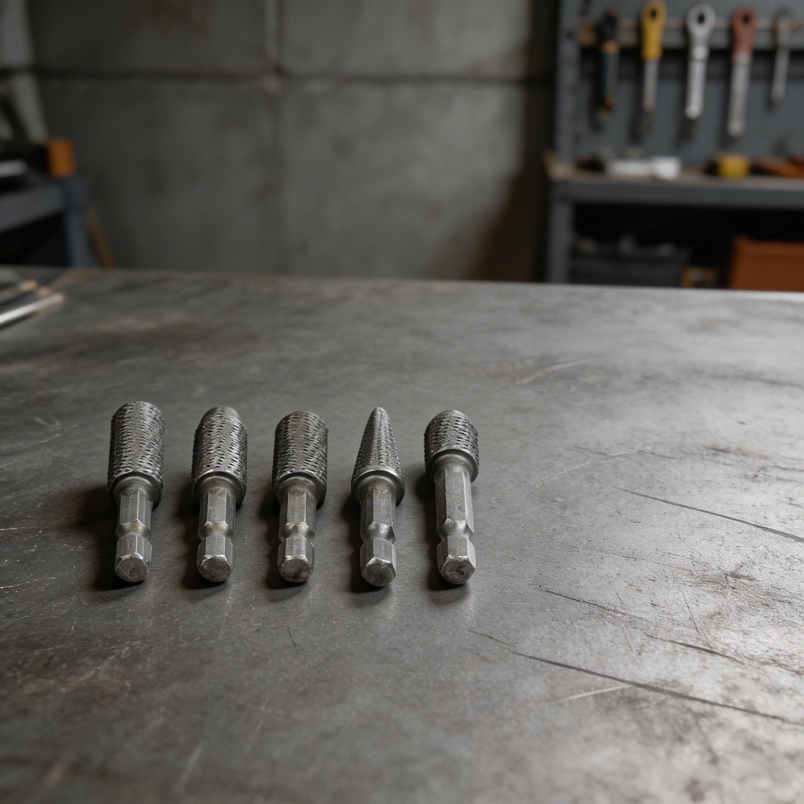 Electric Rotary File Set 5 Pieces for Filing and Grinding Steel Materials