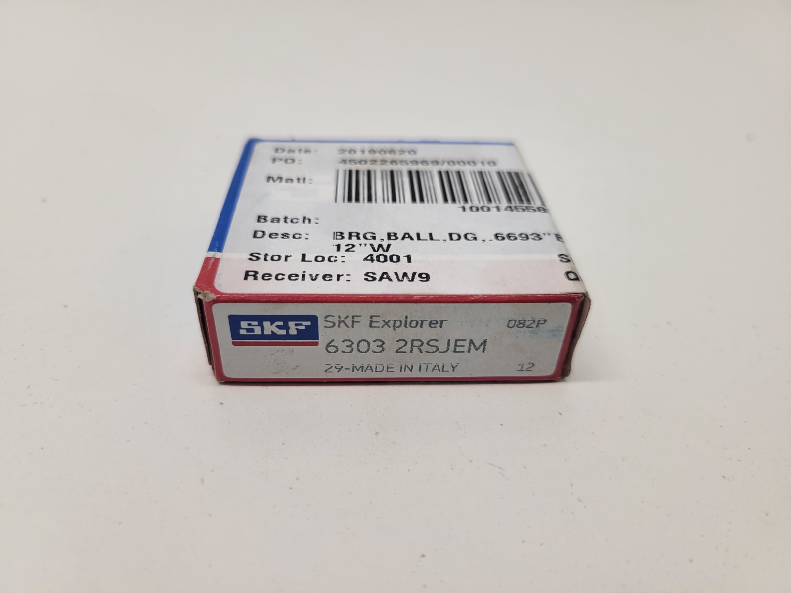 NEW IN BOX! SKF DEEP GROOVE BALL BEARING 6303-2RSJEM