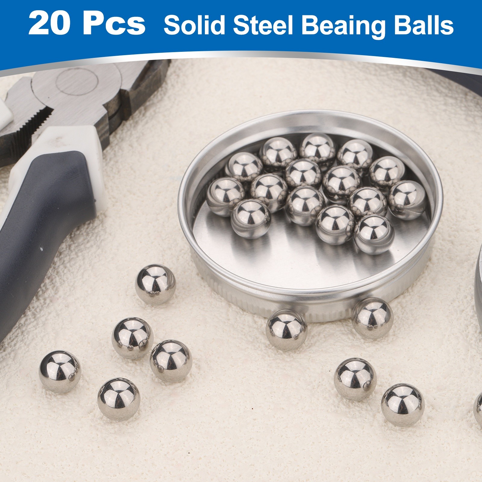 20 Pcs Mirror Polished 7mm Bearing Balls 440C Stainless Steel G10 Precision