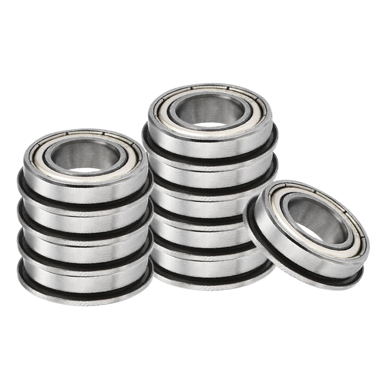 10pcs F6800zz Flanged Ball Bearing Replacement Wheel Bearings ABEC-3