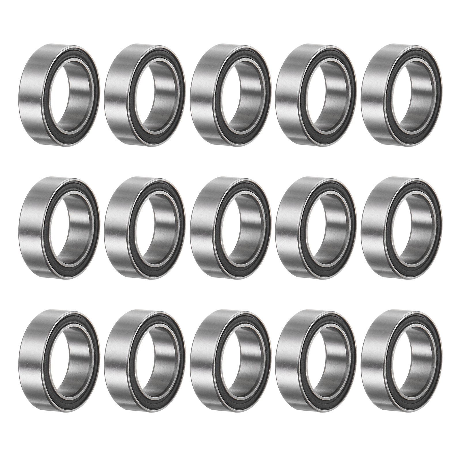 15pcs MR128-2RS Bearings 8x12x3.5mm Chrome Steel Bearing Double Sealed ABEC3