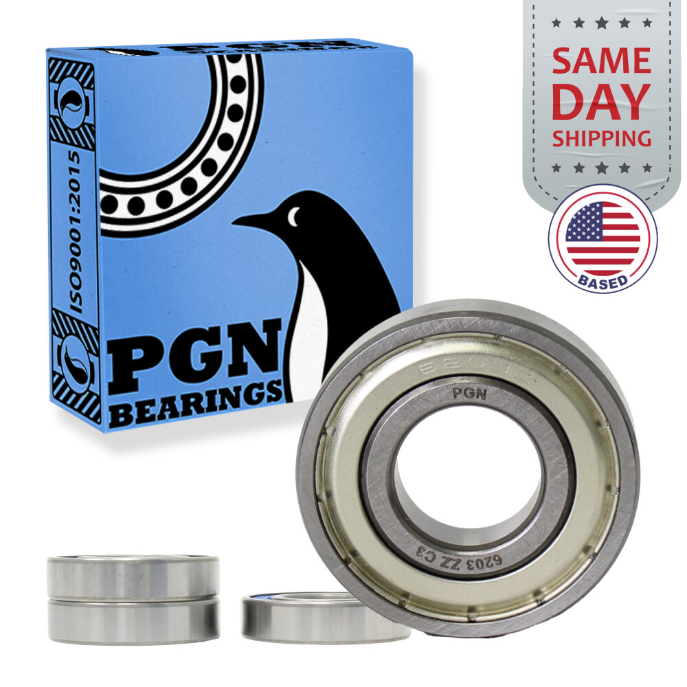 (4) 6203-ZZ Premium Metal Shield Ball Bearing C3 EMQ, 17x40x12, 6203 ZZ 6203z