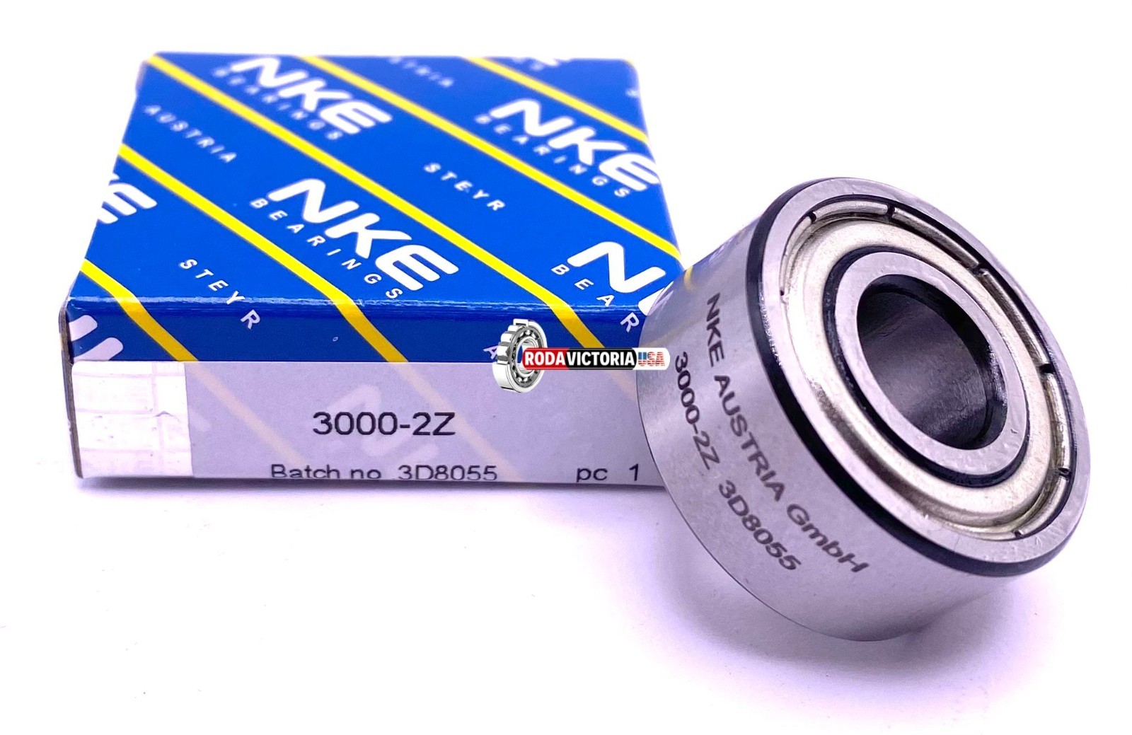 NKE 3000 ZZ Double Row Angular Contact Ball Bearing, Metal Shielded 10x26x12 mm
