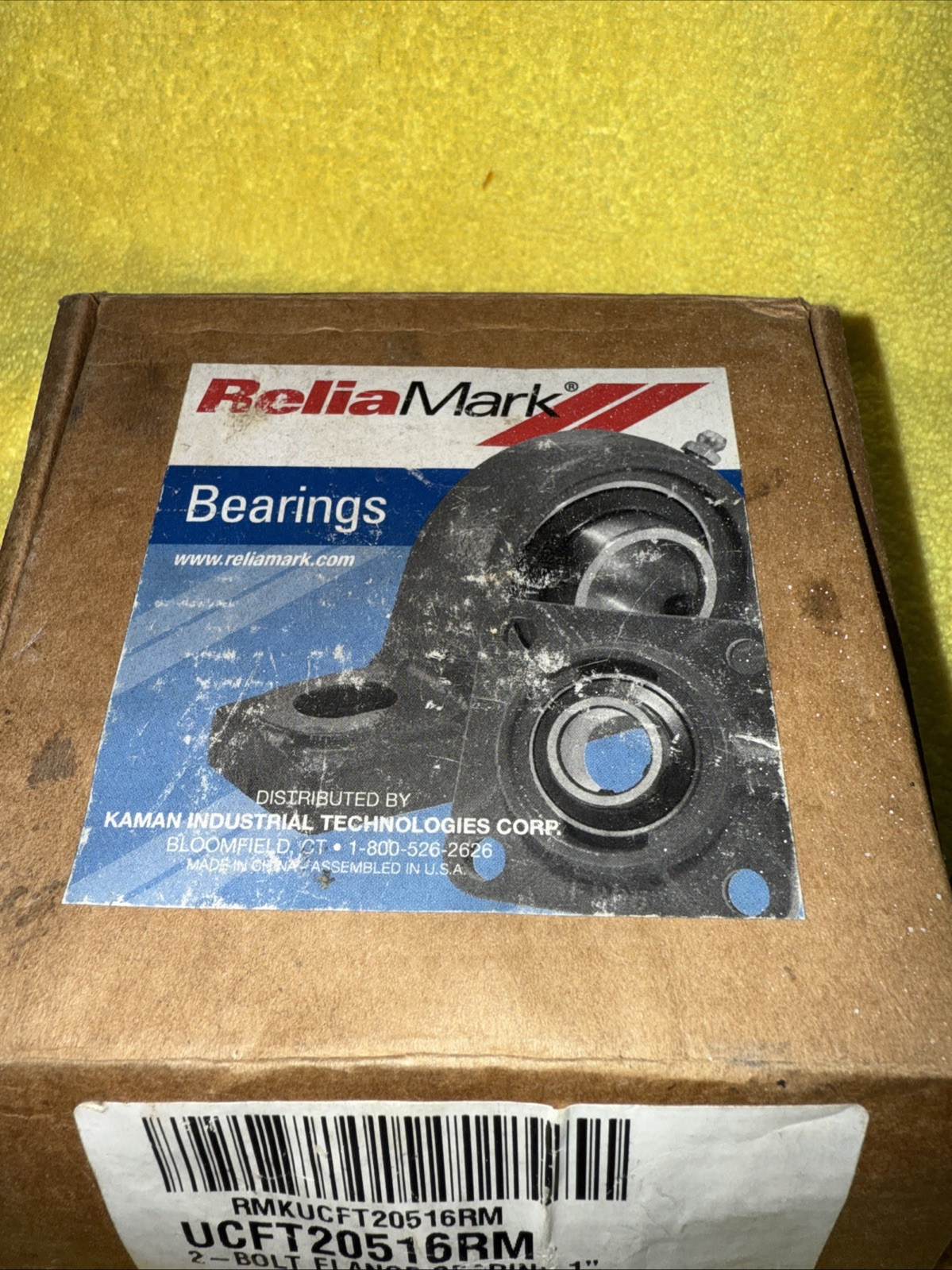 NEW GENUINE Relia Mark UCFT 20516RM BEARINGS 2 BOLT FLANGE BEARING 1″ FT205