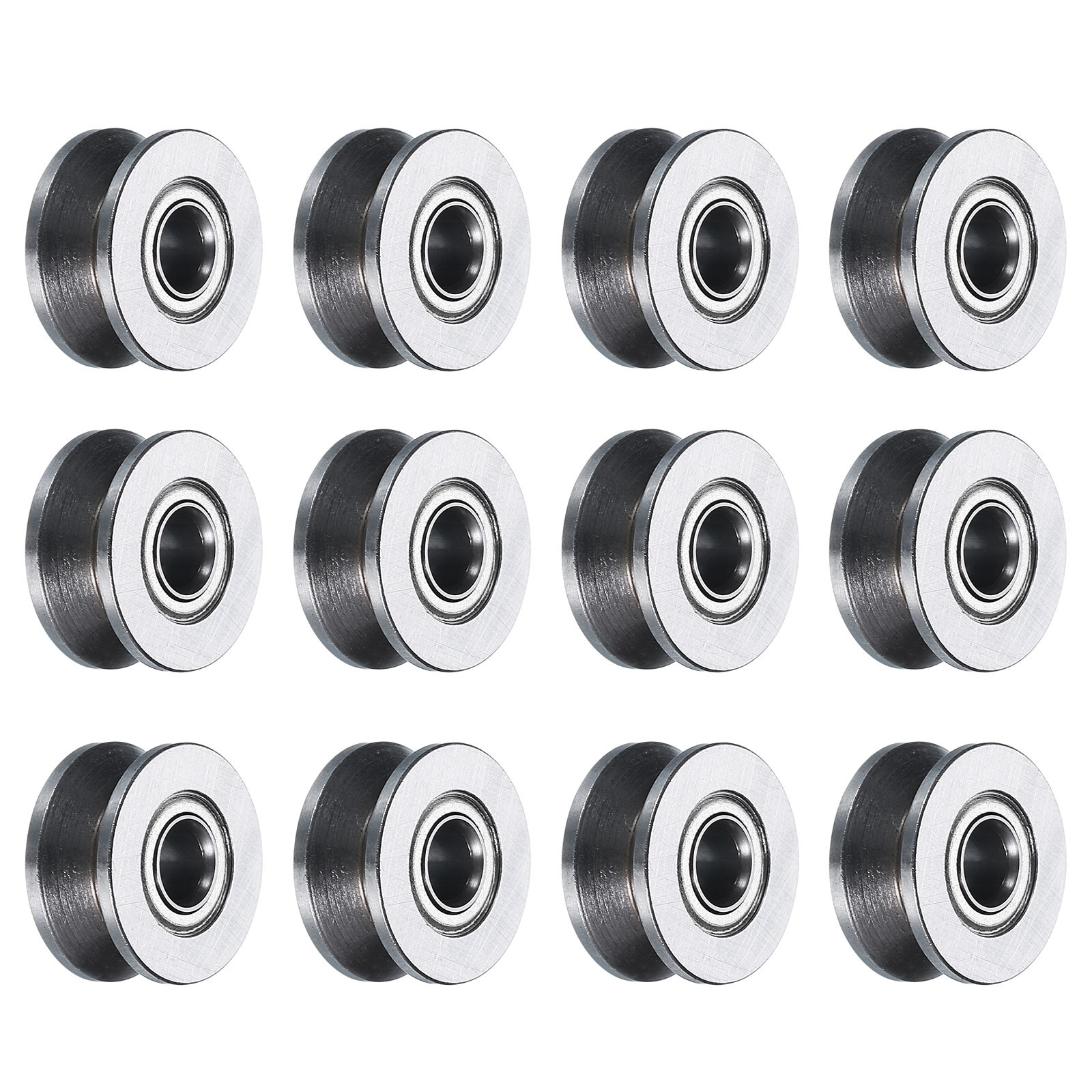 12pcs V624ZZ V Groove Guide Pulley Bearing 4x13x6mm Rail Ball Bearings Wheel