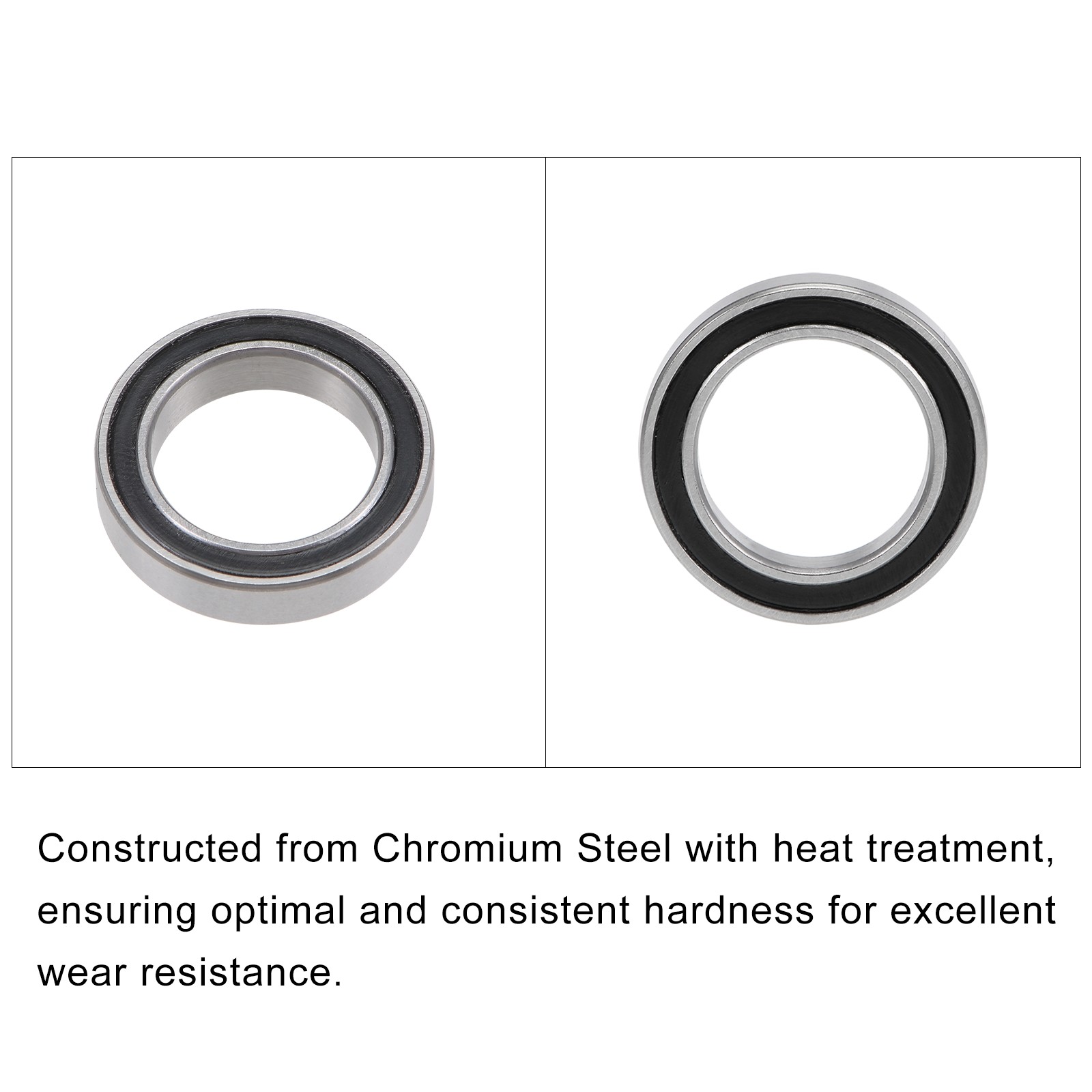 Bearings (6701-2RS, 12mmx18mmx4mm) 10Pcs, Chromium Steel Double Sealed