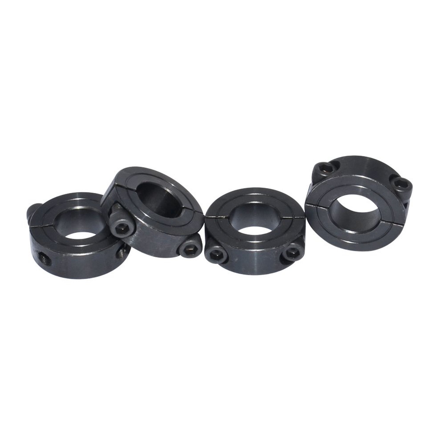 Double Split Shaft Collars 1/4 Inch Bore OD 11/16″ Black Oxide Set Screw Styl…