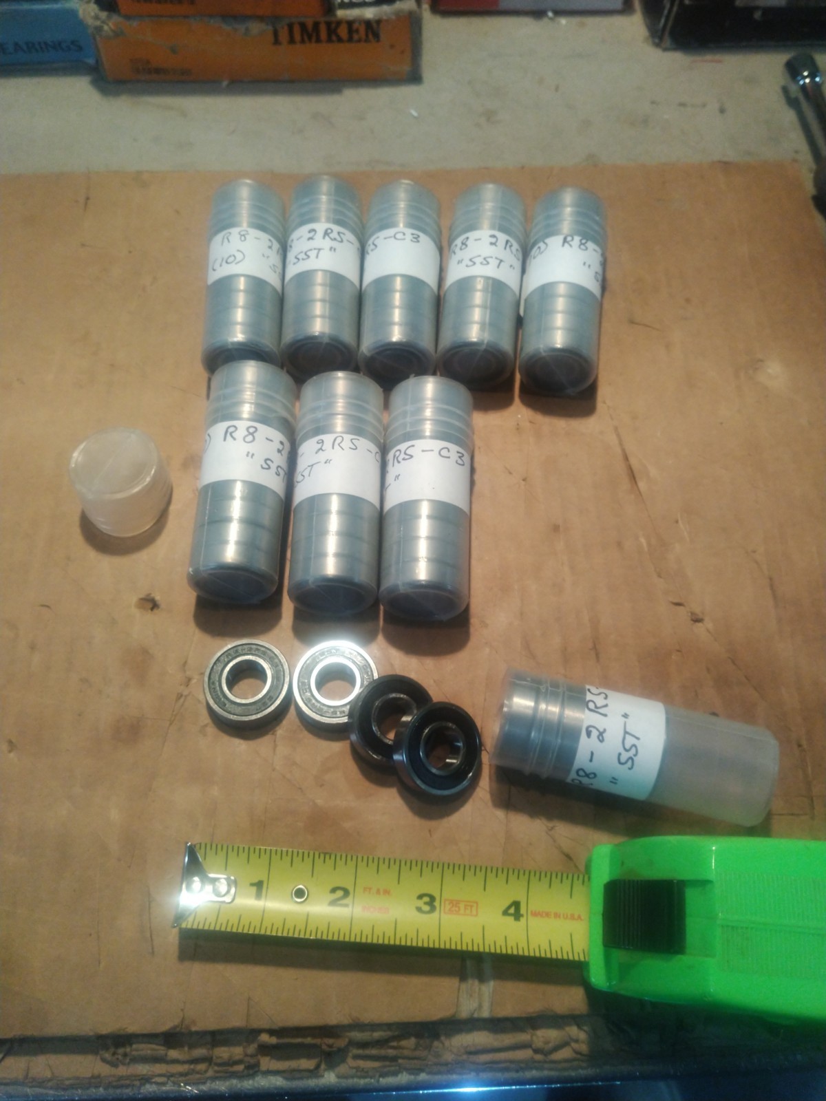 Qty. 90) R8-2RS C3. Premium Rubber Seal Ball Bearing. 1/2″x1-1/8″x5/16″, R8 RS