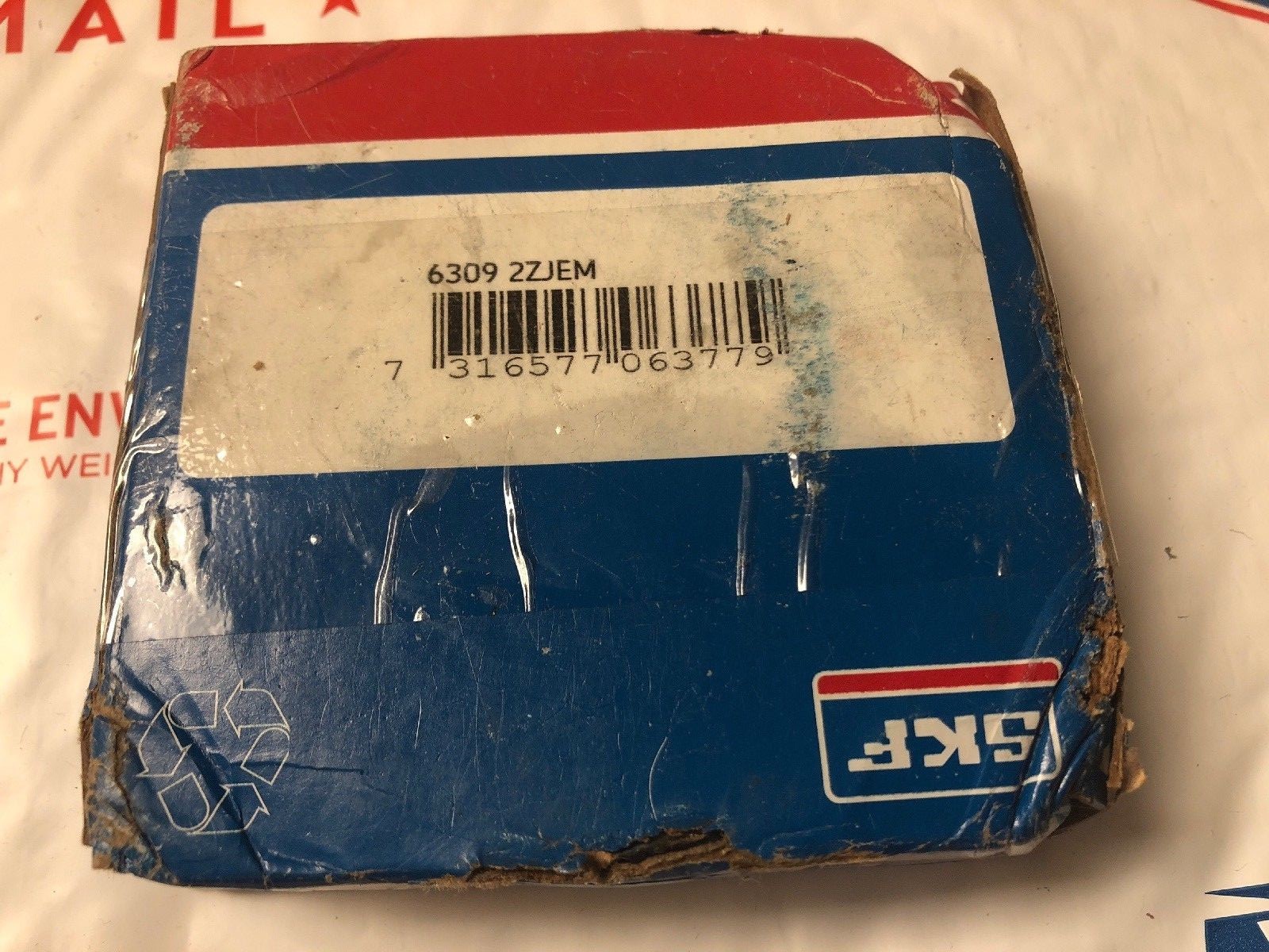NEW SKF 6309 2ZJEM DEEP GROVE BALL BEARING , FREE SHIPPING!!!