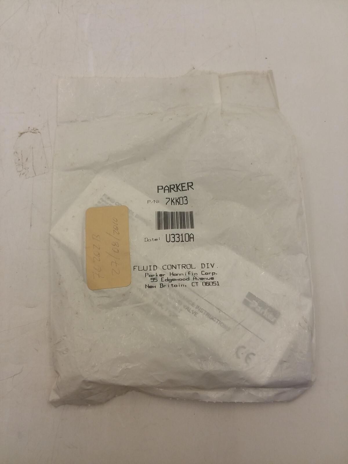 PARKER 7KK03 PRESSURE VESSEL 2-WAY VALVE KIT NIB