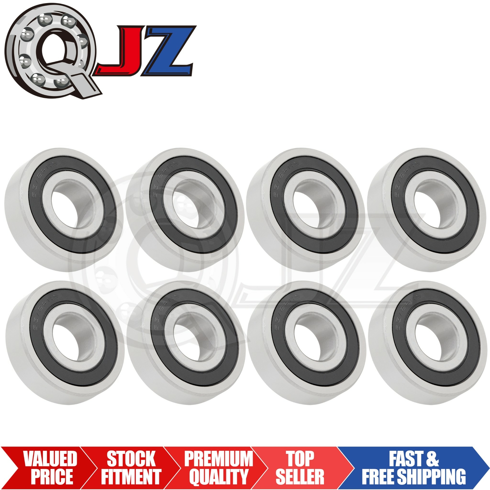 [Qty.8] 63/22-2RS Deep Groove Radial Ball Bearing [22mm ID x 56mm OD x 16mm W]