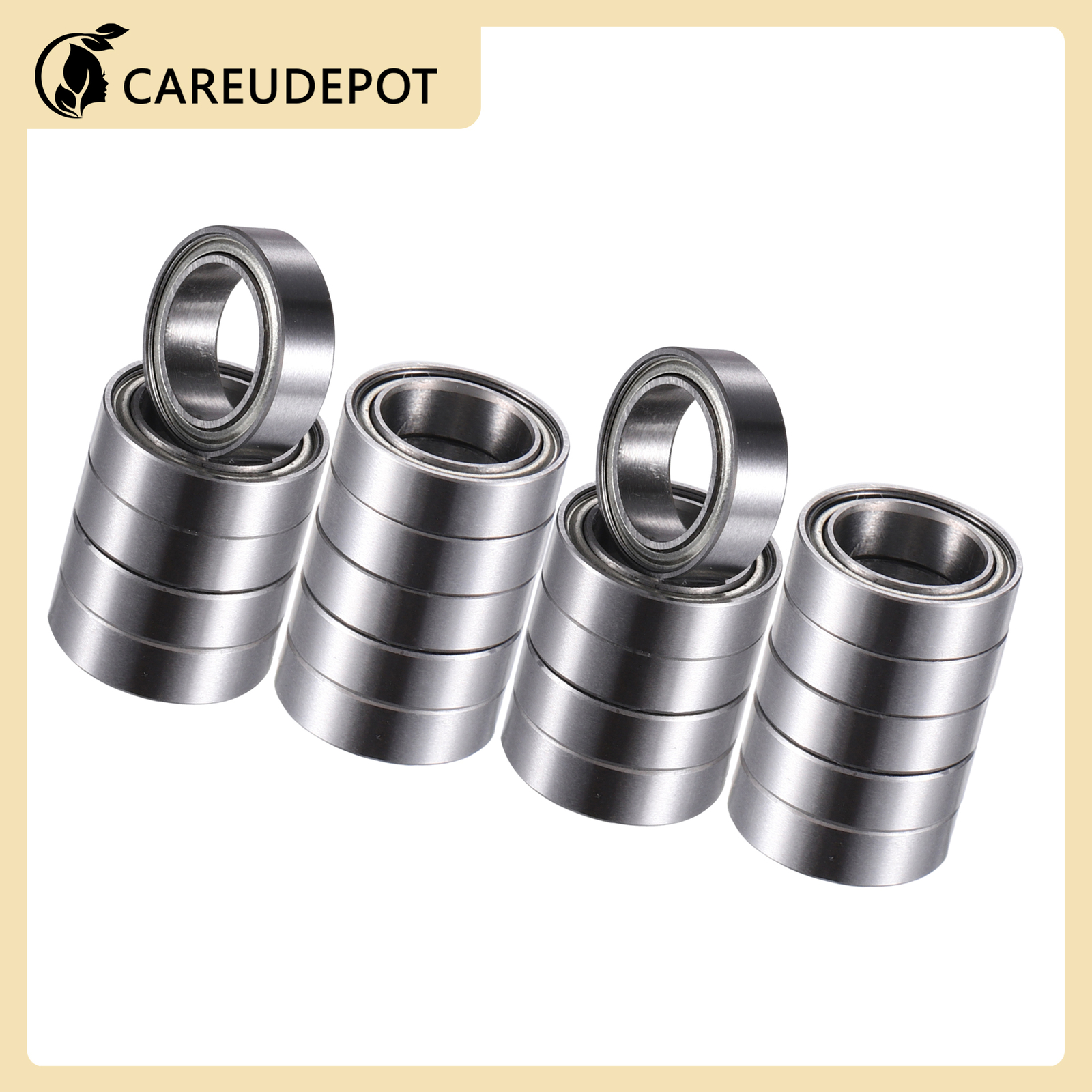 8x12x3.5mm Double Metal Shield Single Row Deep Groove Ball Bearings Item of 20