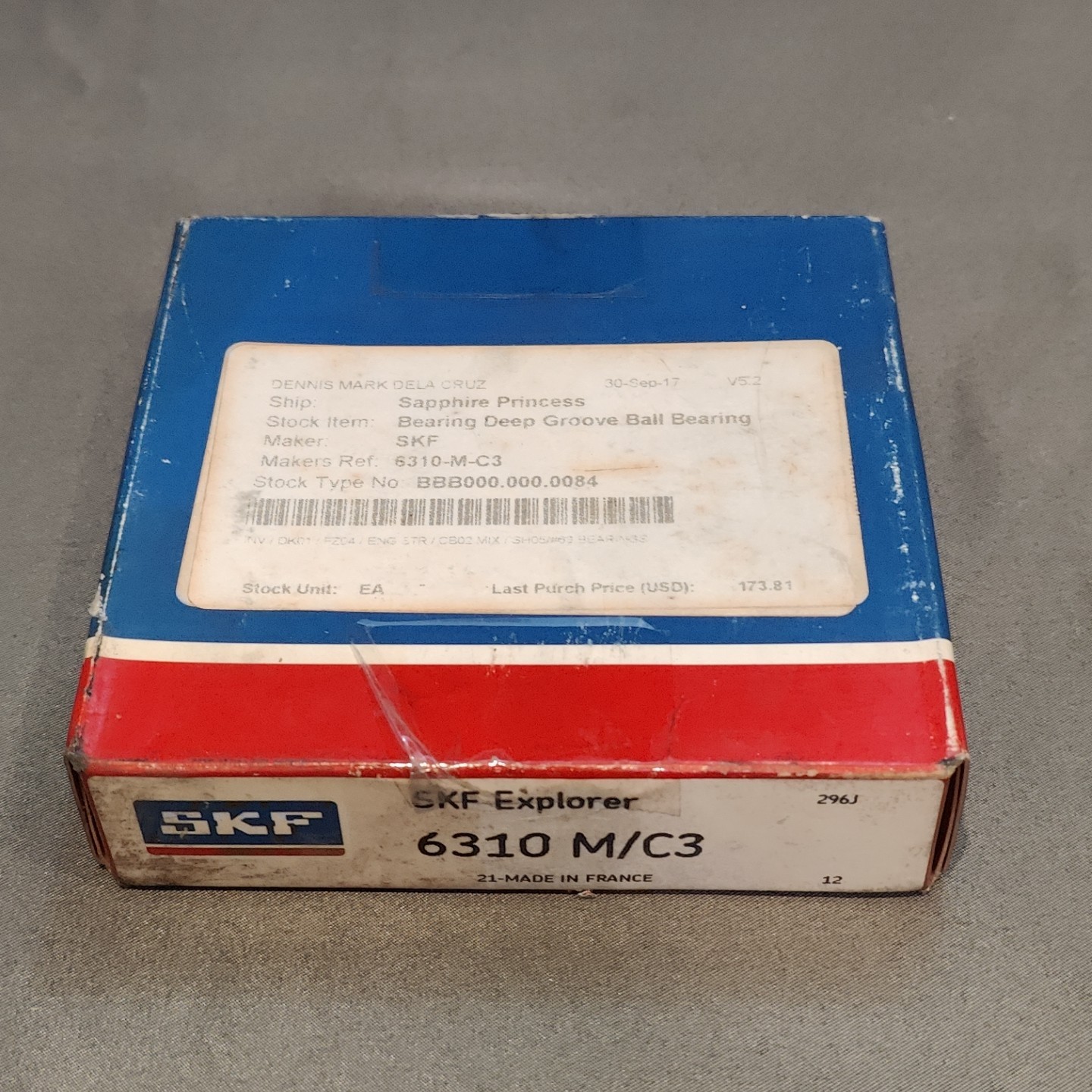 SKF 6310 M C3 Deep Groove Ball Bearing 50x110x27mm