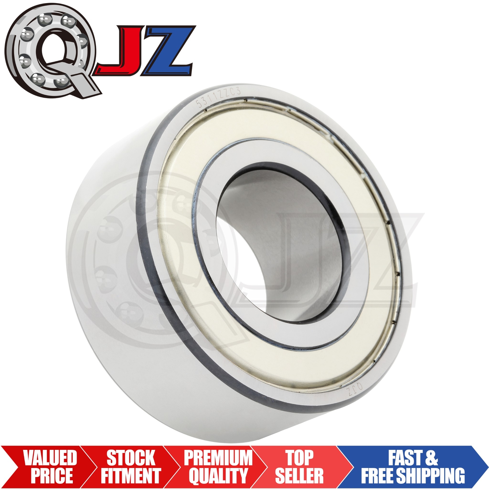 [Qty.1] 5311-ZZ New Angular Contact Ball Bearing [55mm ID x 120mm OD x 49.2mm W]