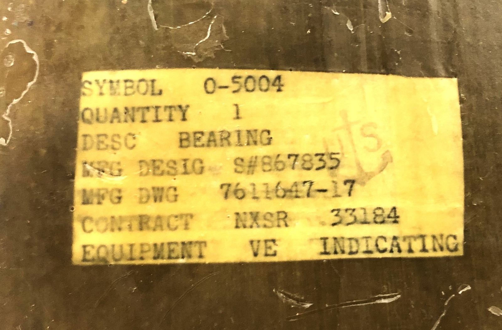 Unbranded Sealed Bearing Brass S-867835 NOS