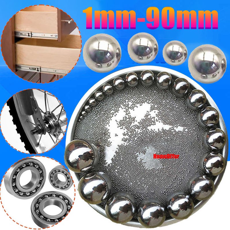 High-Precision 304 Stainless Steel Bearings Balls Solid Metal Ball Dia 1mm-90mm