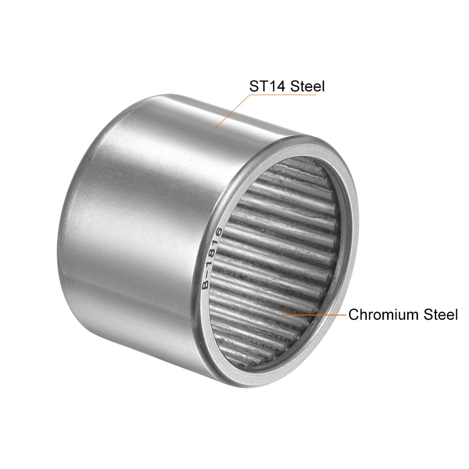 B1816 Needle Roller Bearings 1-1/8″ x 1-3/8″ x 1″ Full Complement Drawn Cup 2pcs