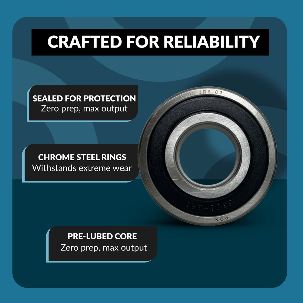PGN 6308-2RS Ball Bearing, Double Rubber Sealed, Pack of 10