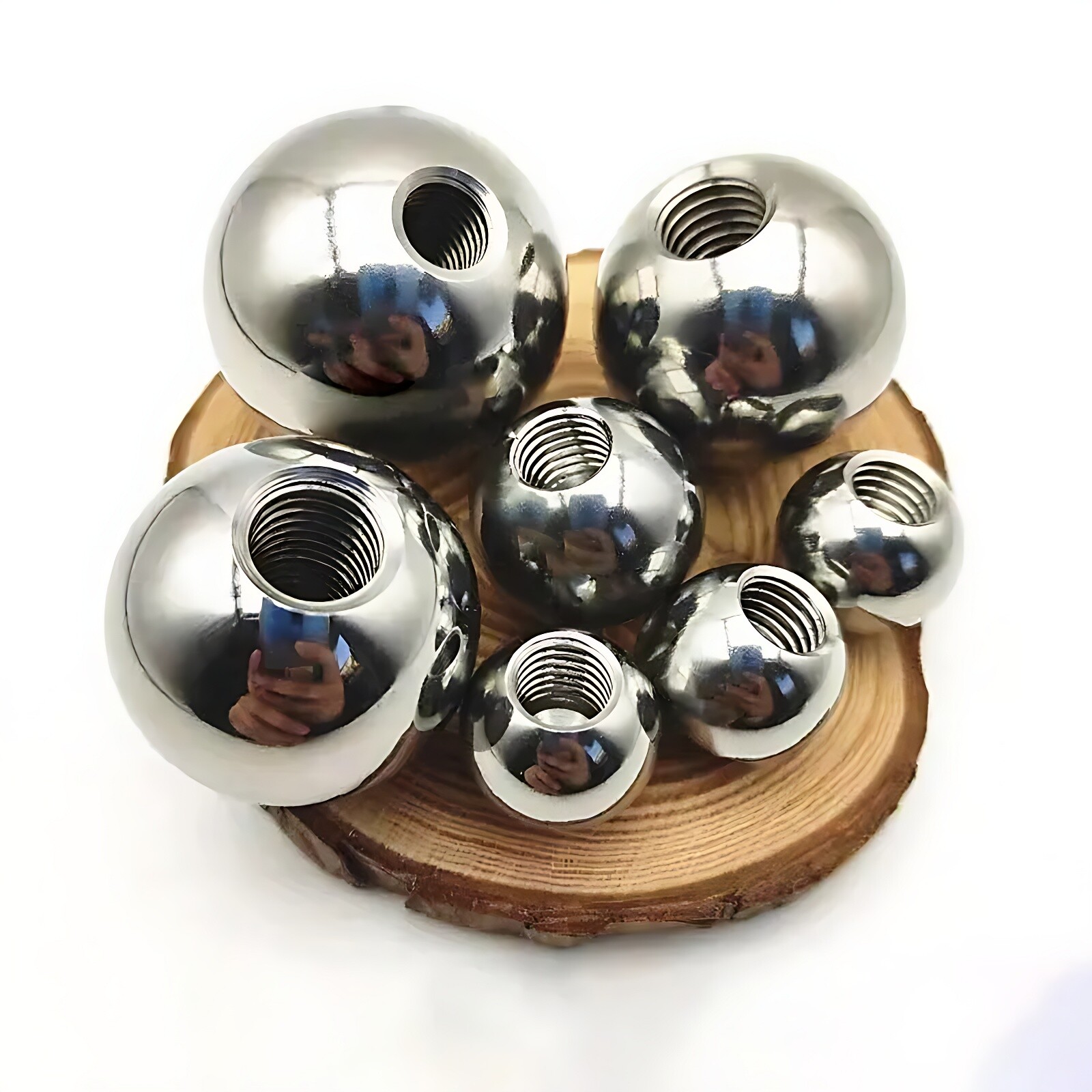 Dia 5-60mm Stainless Steel Ball Bearing With Half Thread M2 M2.5 M3 M4 M5 To M20