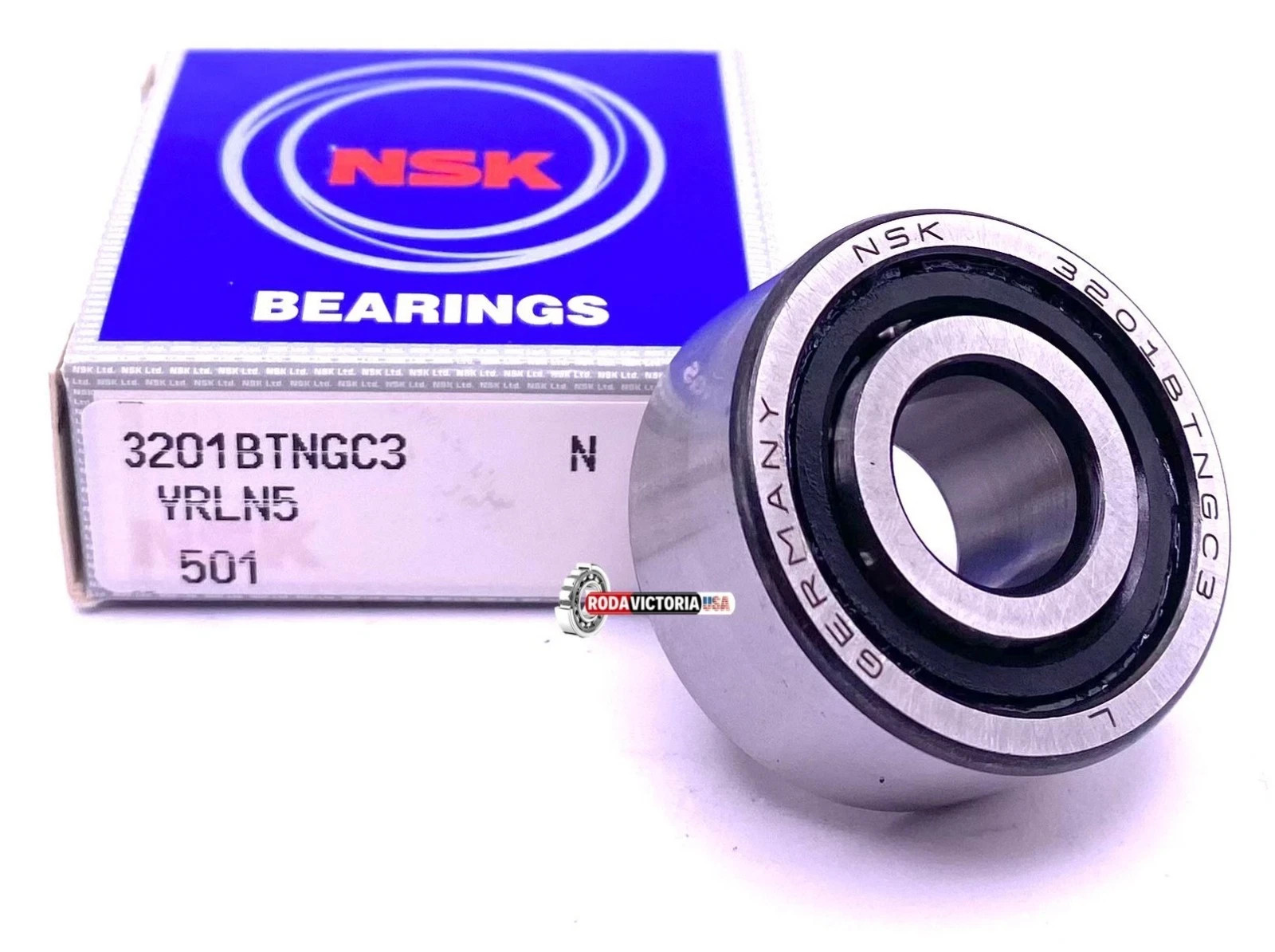 NSK 3201 B TNG C3 Double Row Angular Contact Ball Bearing 5201 12x32x15.9 mm
