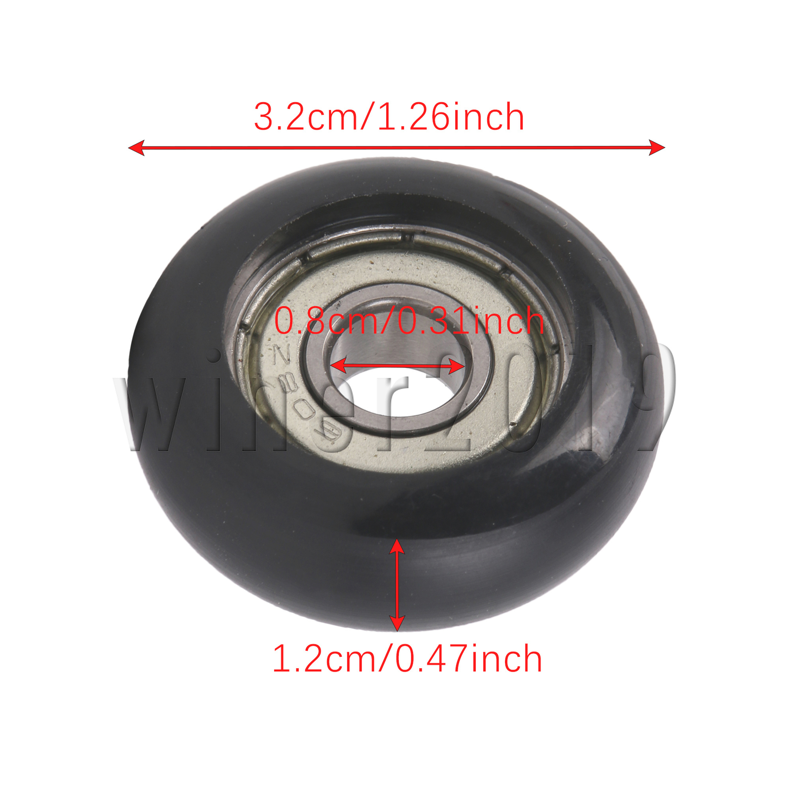 Ball Bearing Guide Pulley Roller Round Wheels 191KG for Door Window Pack of 12