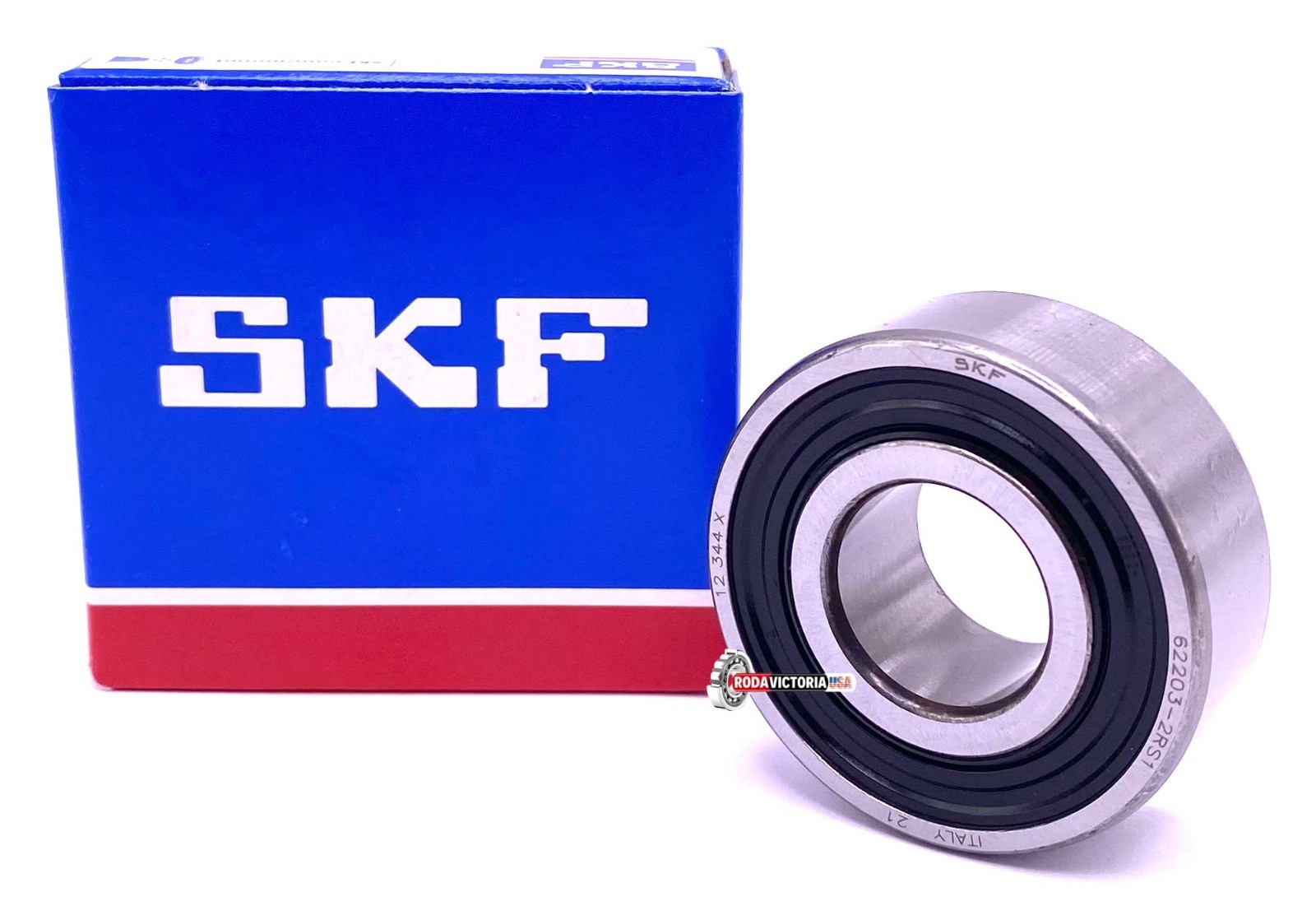 SKF 62203 2RS1 Deep Groove Ball Bearing, Rubber Sealed 17x40x16 mm