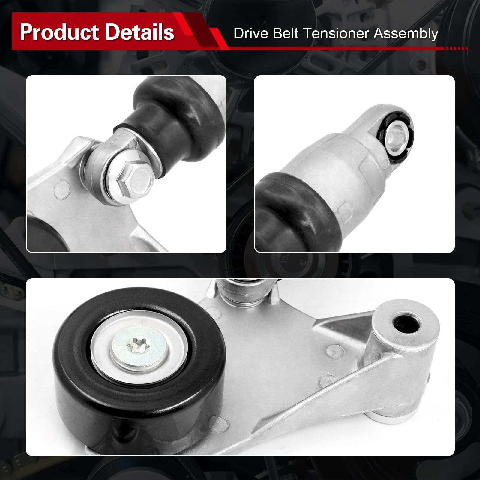 Belt Tensioner Assembly with Pulley, Compatible with 2002-2006 Toyota Camry, …