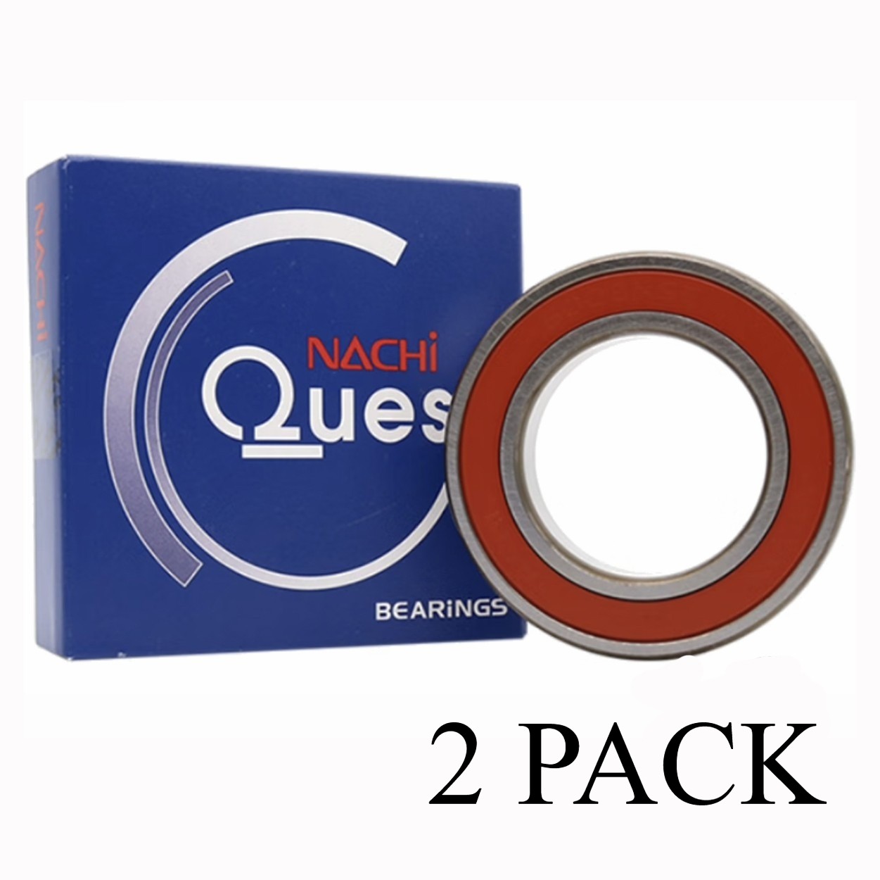 2PACK NACHI Brand 6305-2NSE 25X62X17MM Double Rubber Seal Ball Bearings 6305-2RS