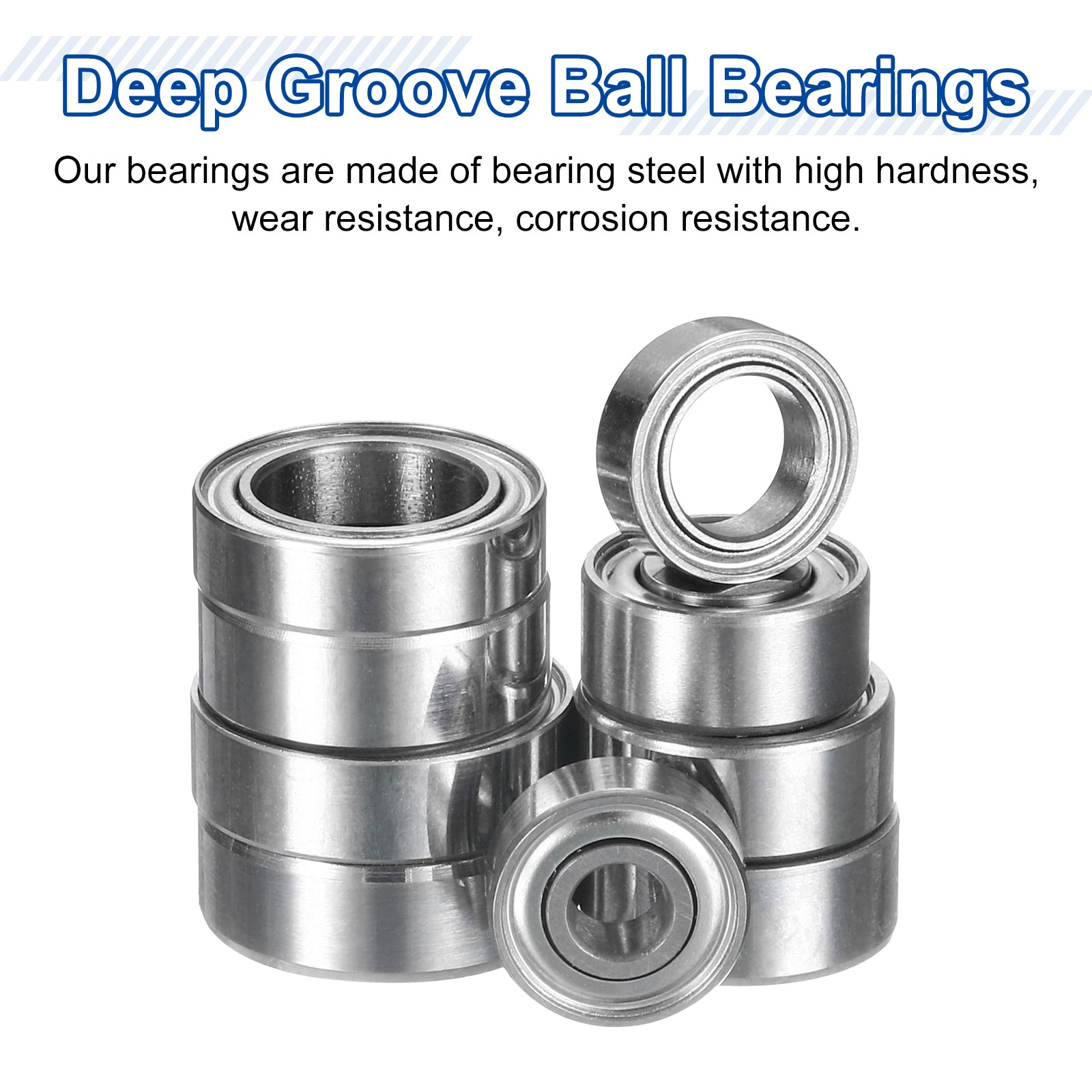 12Pcs MR117ZZ Deep Groove Ball Bearings 7mm ID 11mm OD 3mm Width Bearing