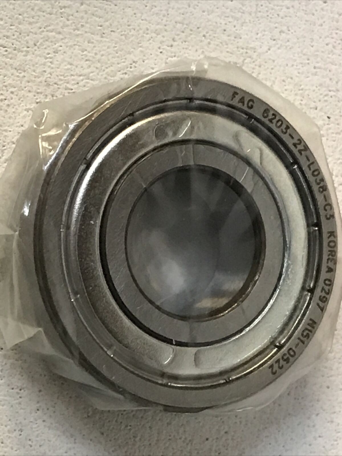 FAG 6203-2Z-L038-C3 Deep Groove Ball Bearing 40MM x 17MM x 12MM Steel Shielded