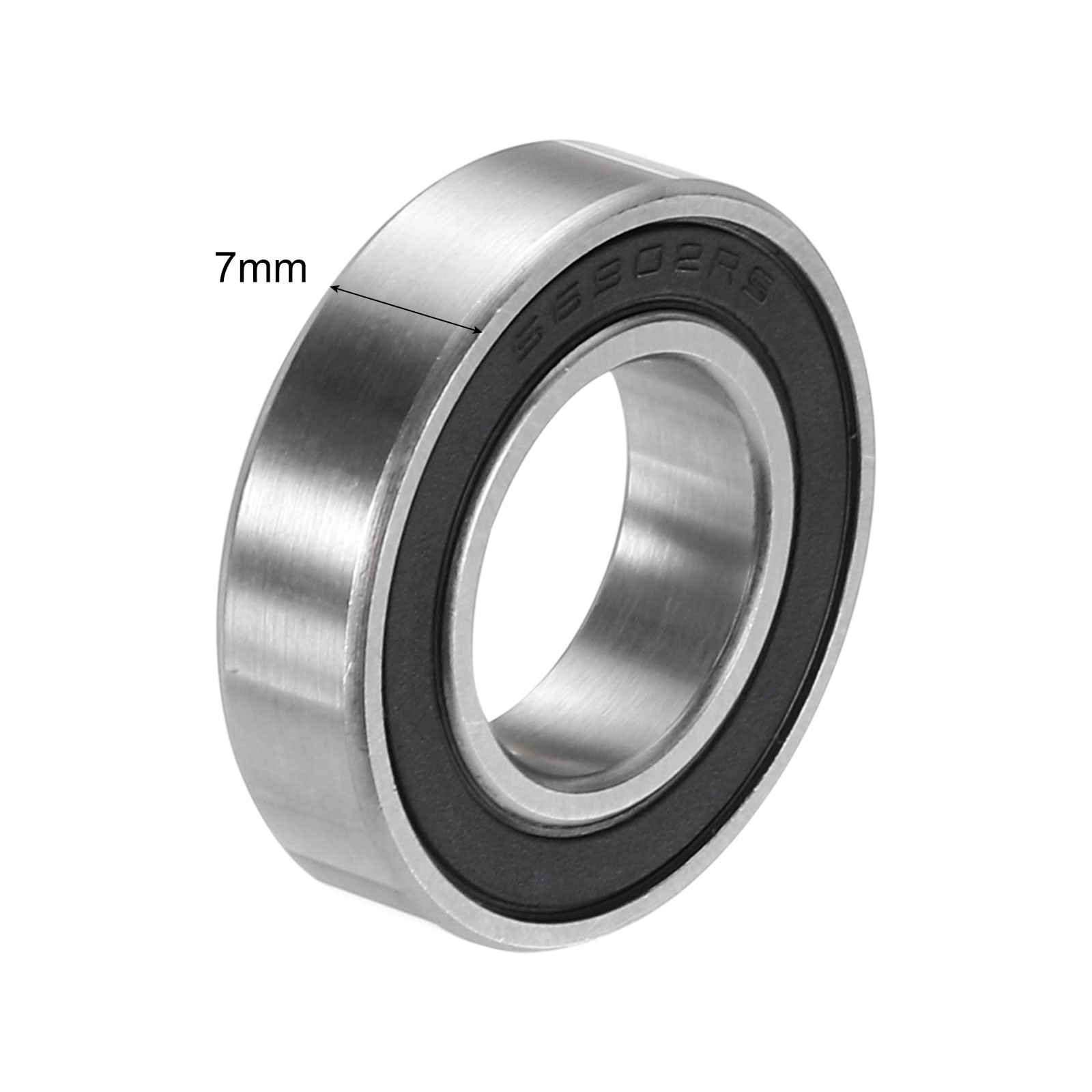 2Pcs S6902-2RS Deep Groove Ball Bearings 15mmx28mmx7mm Sealed Stainless Steel
