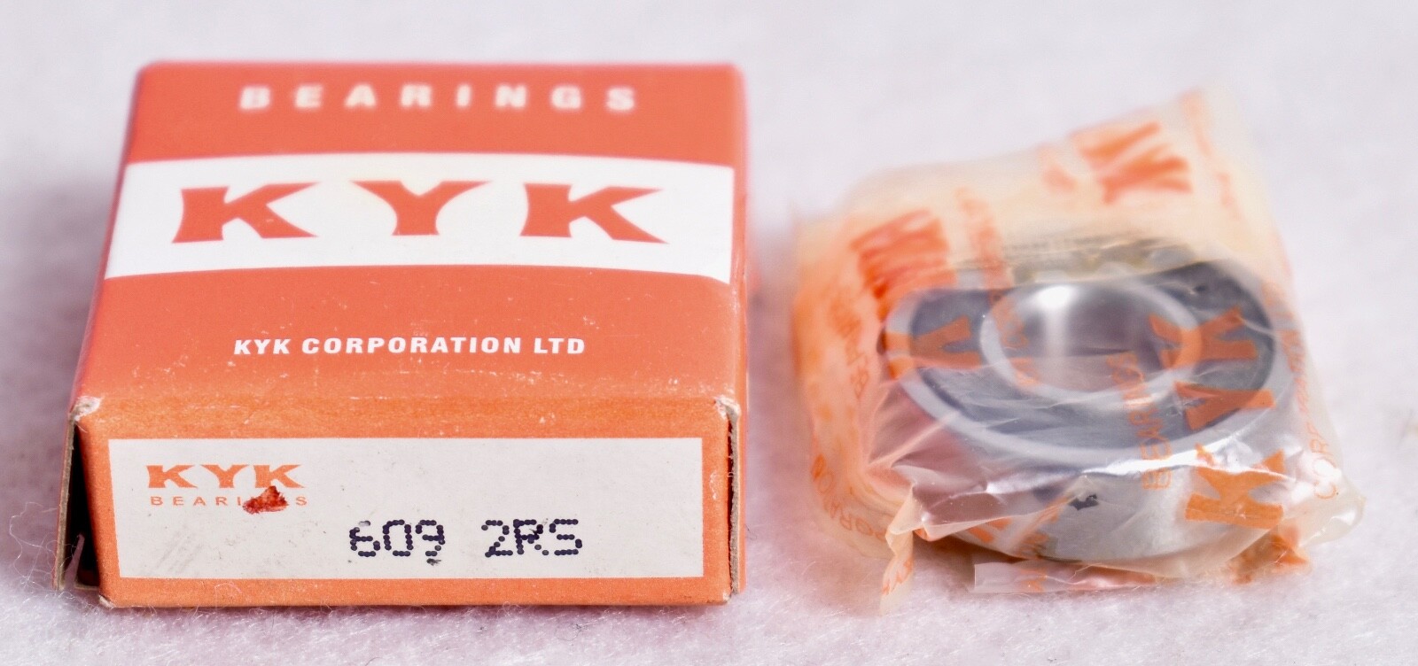KYK Rubber Sealed Mini Ball Bearing 609-2RS Factory Sealed