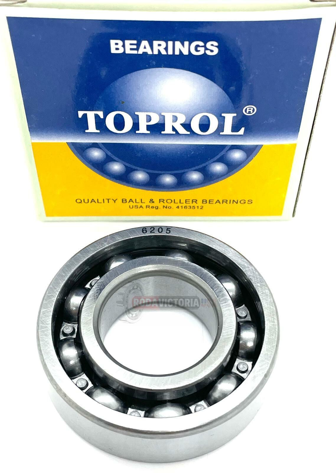 TOPROL 6204 DEEP GROOVE BALL BEARING, OPEN, NO SEALS 20x47x14 mm