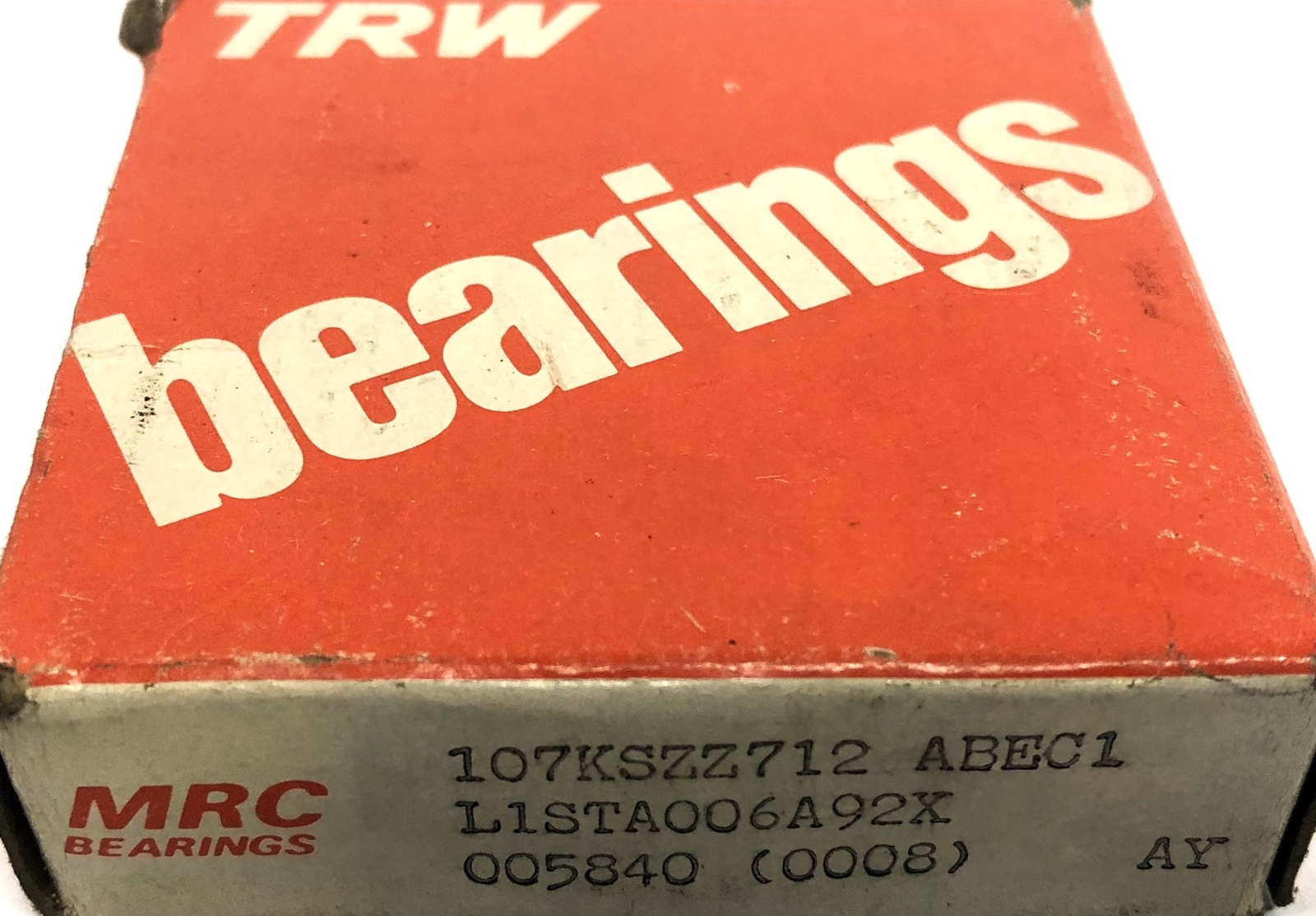 MRC TRW ABEC1 Single Row Ball Bearing 107KSZZ712 NOS