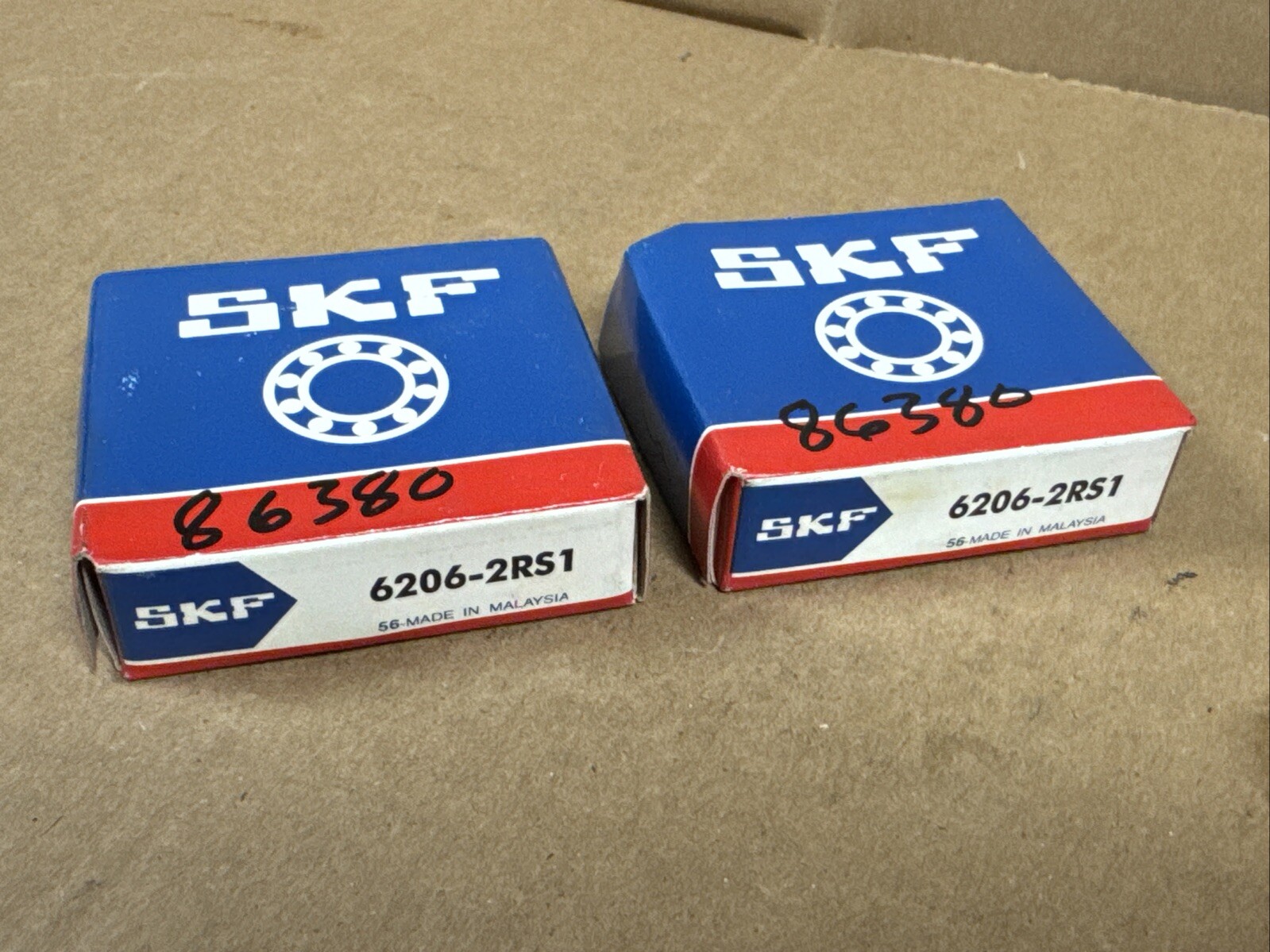 NEW LOT (2) SKF 6206-2RS1 Deep Groove Single Row Sealed Ball Bearing – FAST SHIP