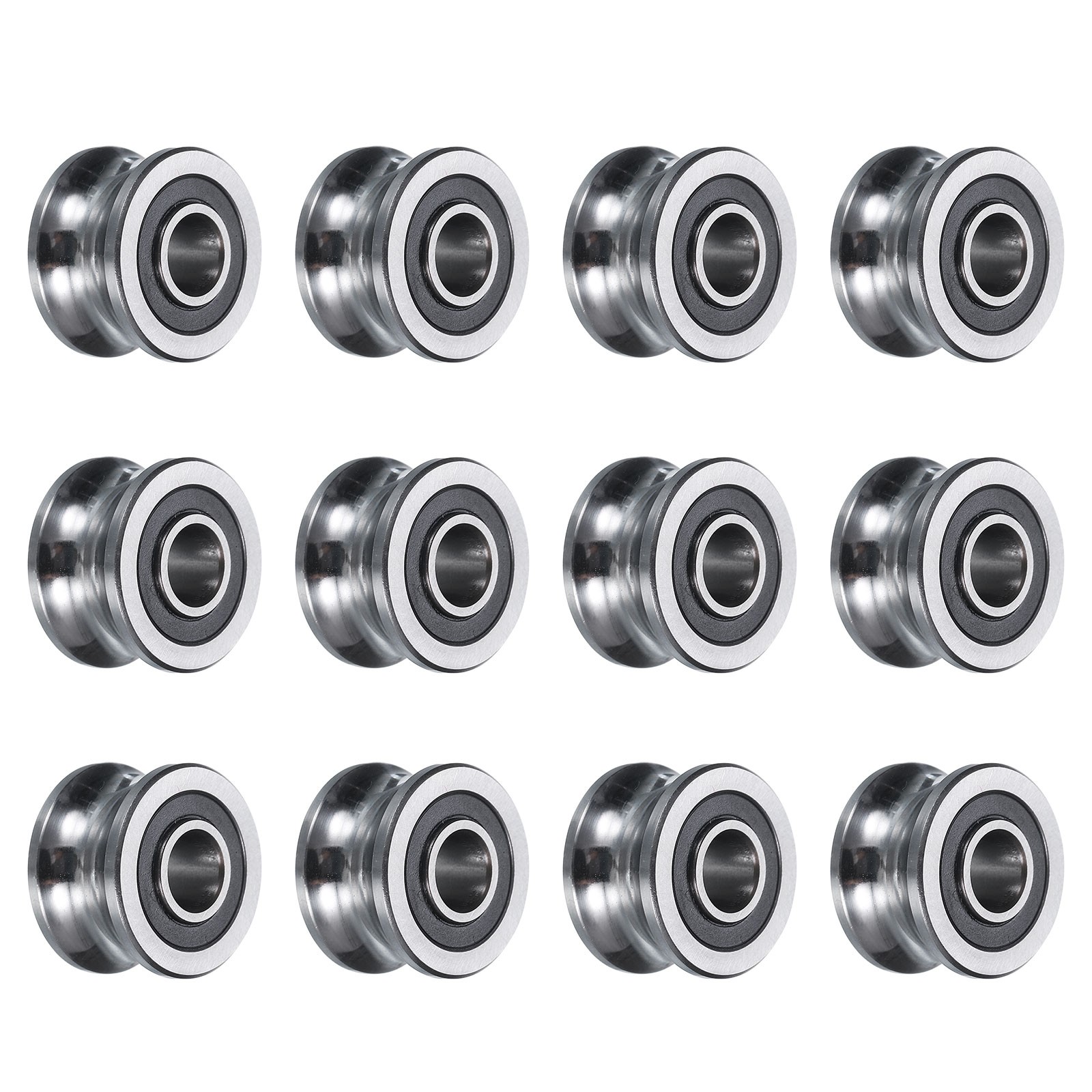 12pcs SG22 U Groove Track Guide Bearing 8×22.5×14.5mm U Groove Roller Wheel