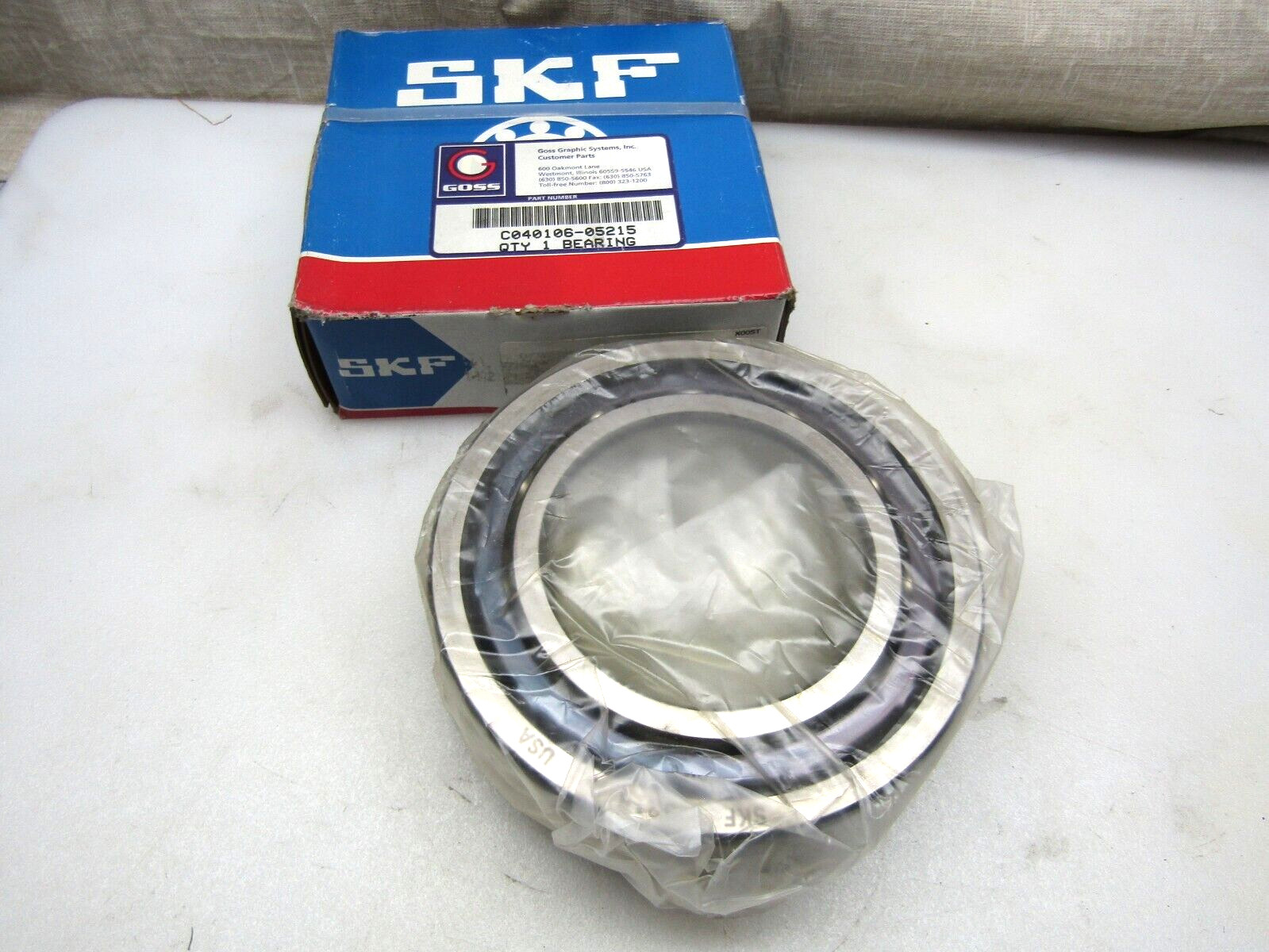 SKF 5215A 75mm X 130mm X 1-5/8″ Angular Contact Bearing Made in USA