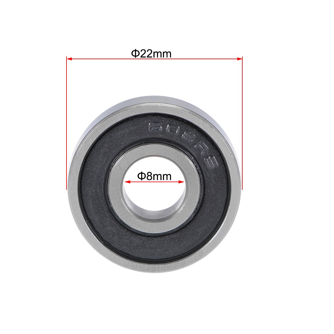 608-2RS Deep Groove Ball Bearings 8x22x7mm Chrome Steel 10pcs