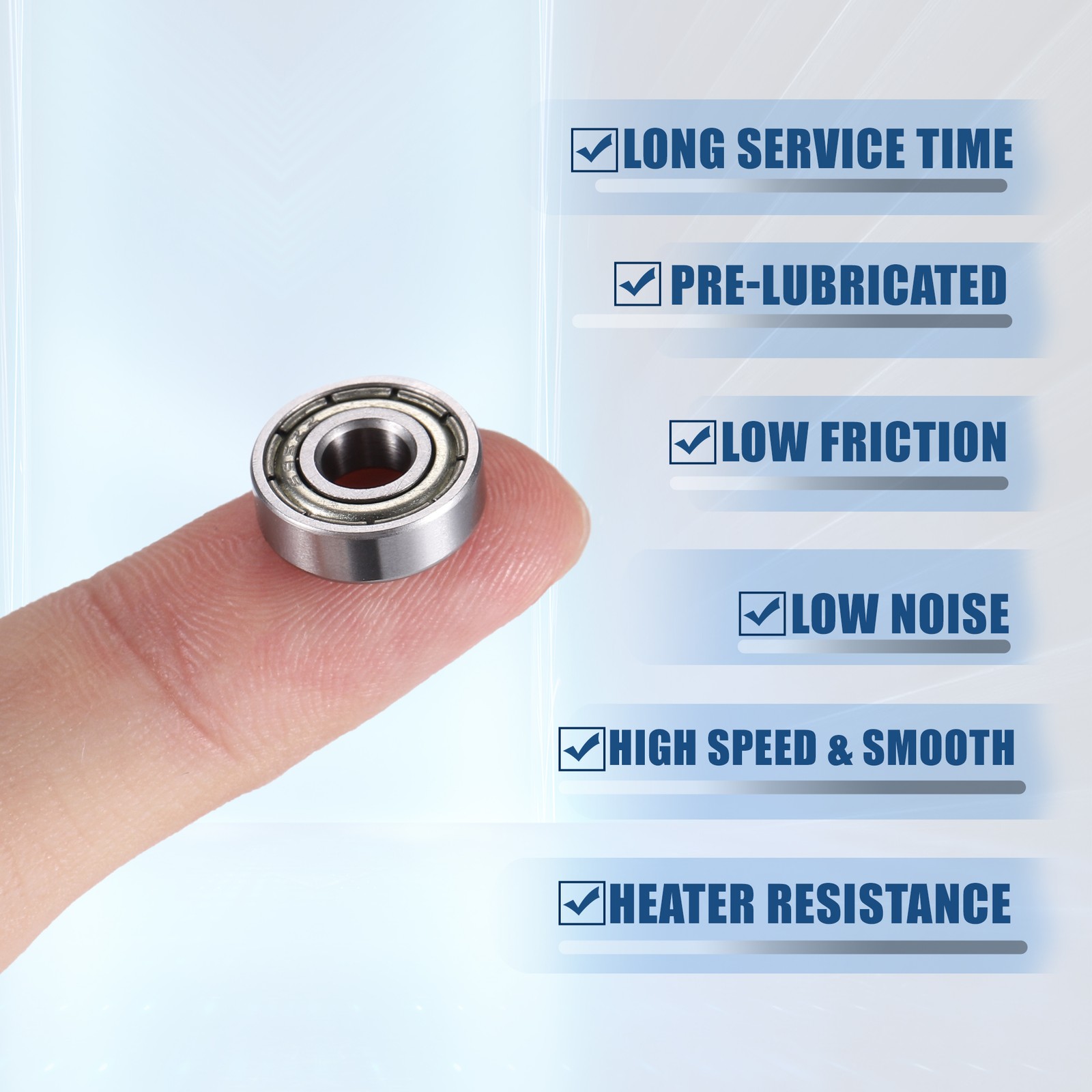 20pcs 695ZZ 5x13x4mm Double Metal Shield Single Row Deep Groove Ball Bearings