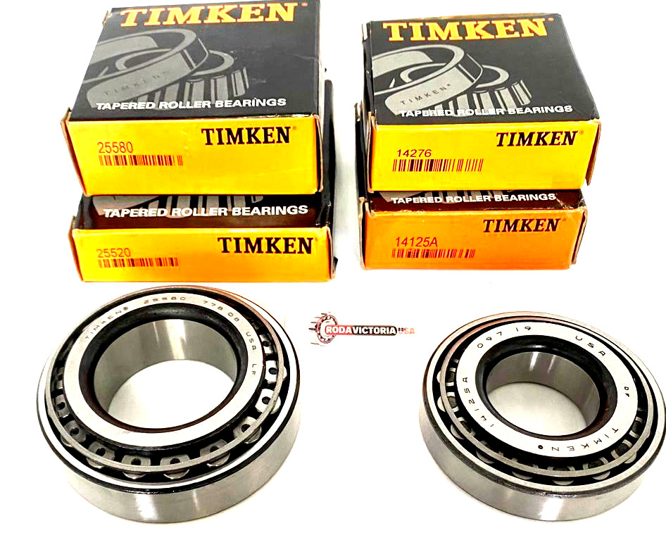 25580 25520 14125A 14276 TIMKEN Bearing Replacement Set for 7000-lb TrailerAxle
