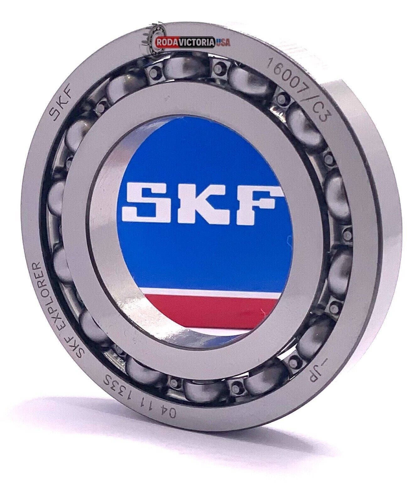 SKF 16007 C3 DEEP GROOVE BALL BEARING, OPEN TYPE, NO SEALS 35x62x9 mm